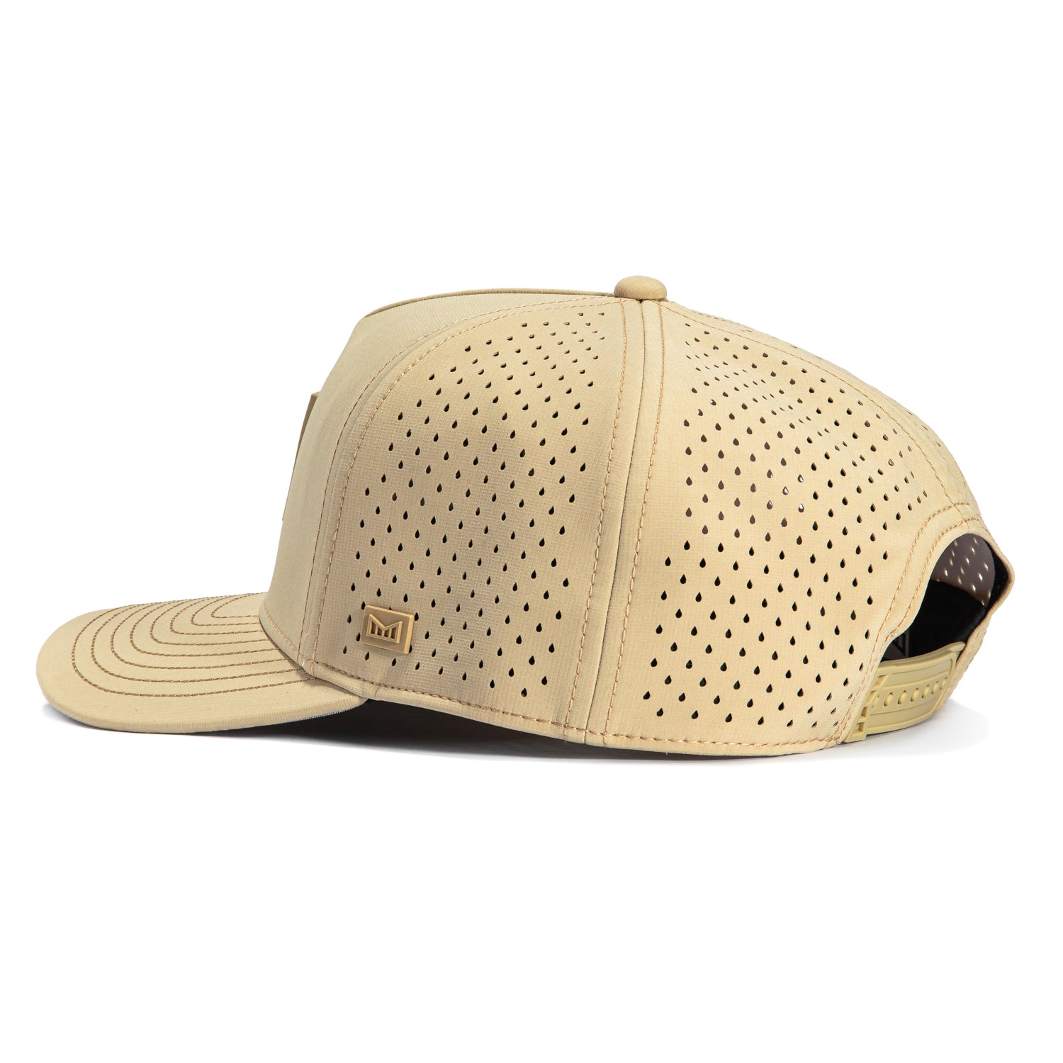 Melin Odyssey Stacked Hydro Snapback Hat for Men & Women - Khaki Adjustable Baseball Cap for Outdoor, Sports & Casual Wear