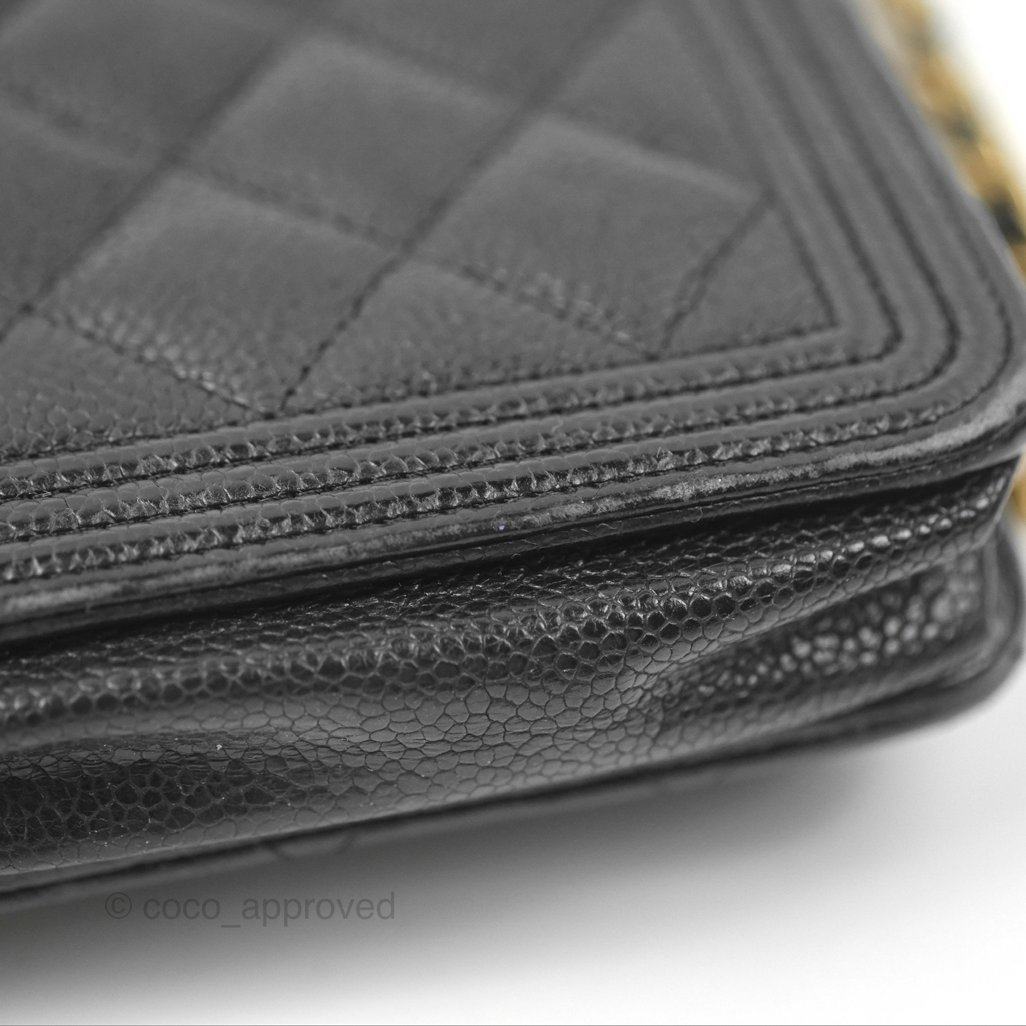 Chanel Boy Wallet on Chain WOC Black Caviar Gold Hardware - Luxury Crossbody Bag for Women, Perfect for Evening Events & Daily Use