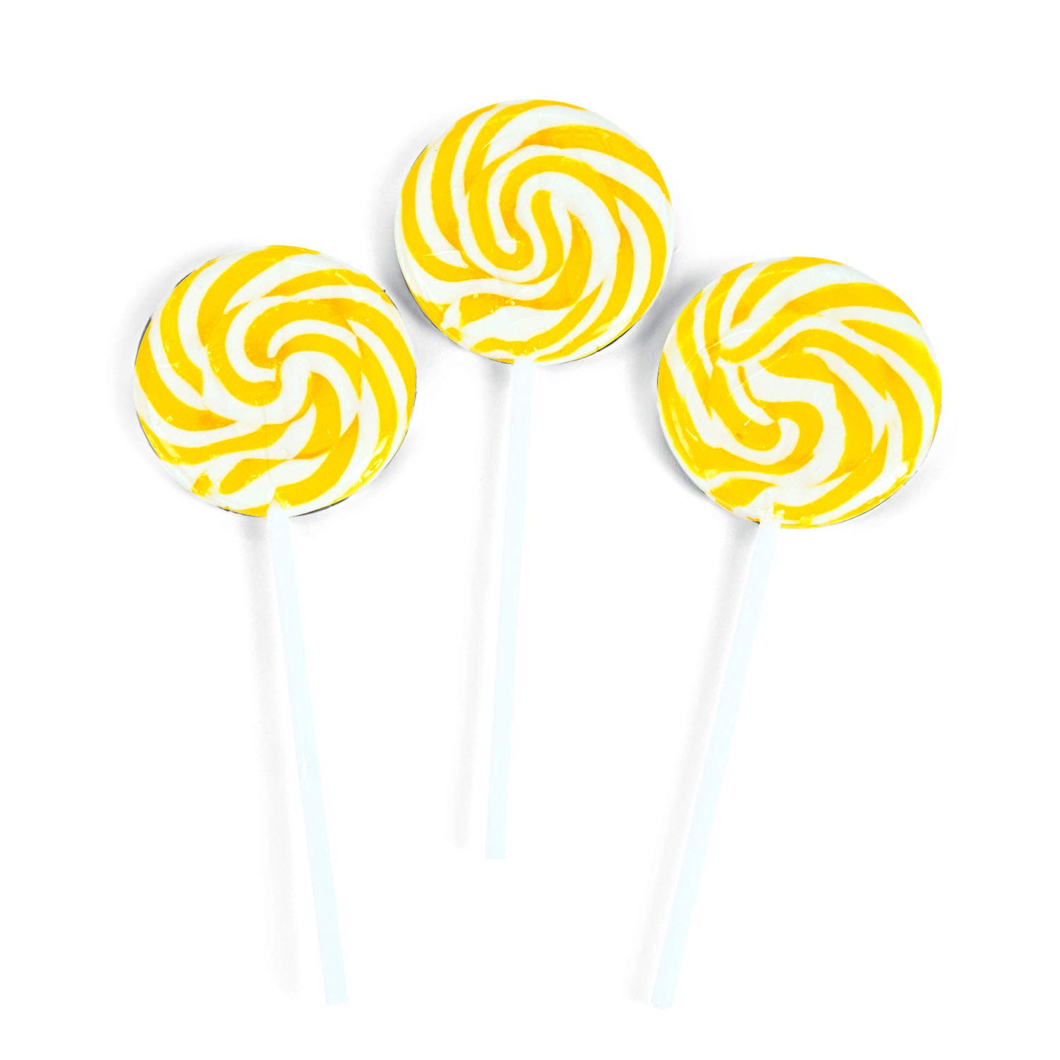48 Pack Yellow Swirl Lollipops - Individually Wrapped Bulk Candy for Parties, Candy Buffets, Graduation, Wedding Favors & Anniversary Celebrations - Perfect for Birthday Gifts, Baby Showers & Corporate Events