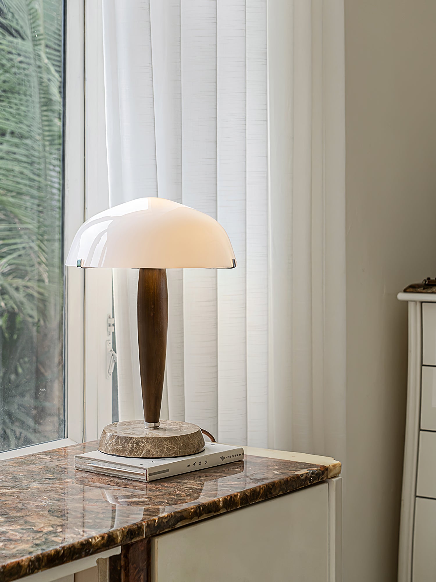 Emerson Modern Table Lamp - Stylish LED Desk Light for Home Office, Bedroom & Living Room - Adjustable Brightness & Warm White Light for Reading & Relaxation