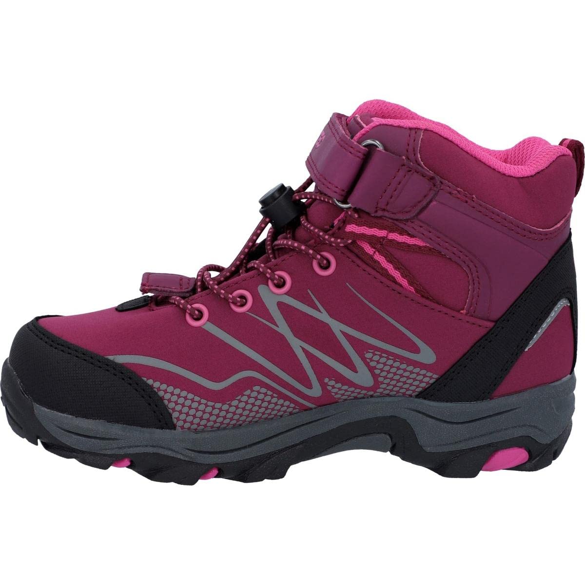 HI-TEC Blackout Mid Boots for Women - Dark Rose/Fuchsia UK 3 - Waterproof Hiking Shoes for Outdoor Adventures & Casual Wear