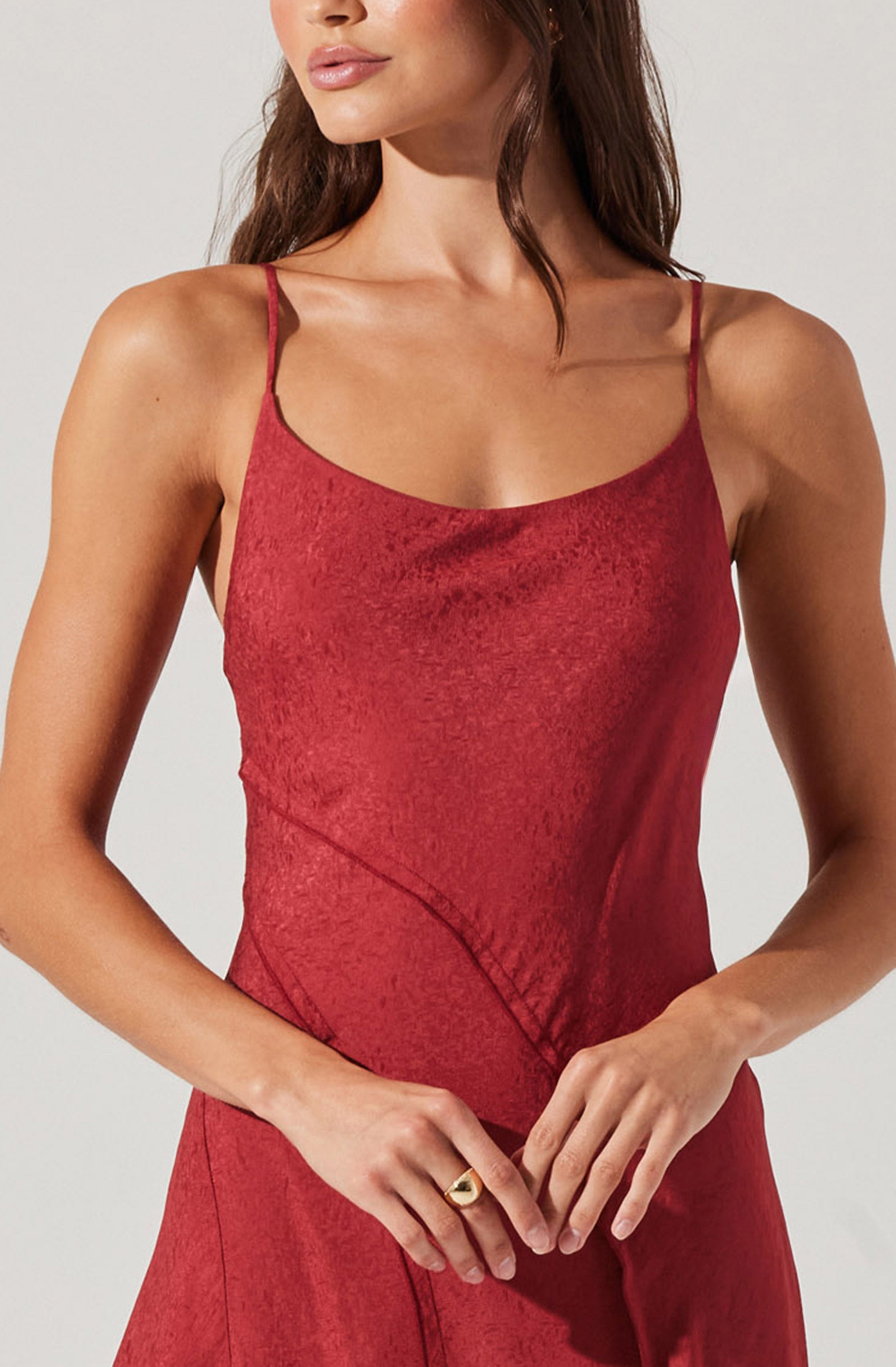 Chelsie Asymmetrical Slip Dress - Women's Elegant Evening Gown for Parties, Date Nights & Special Occasions