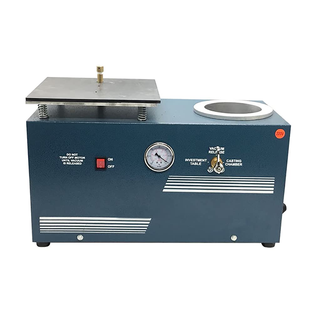 2L 3 CFM Jewelry Lost Wax Casting Vacuum Investing Machine - Professional Gold & Silver Casting Equipment for Jewelry Making, Dental Labs & DIY Crafting
