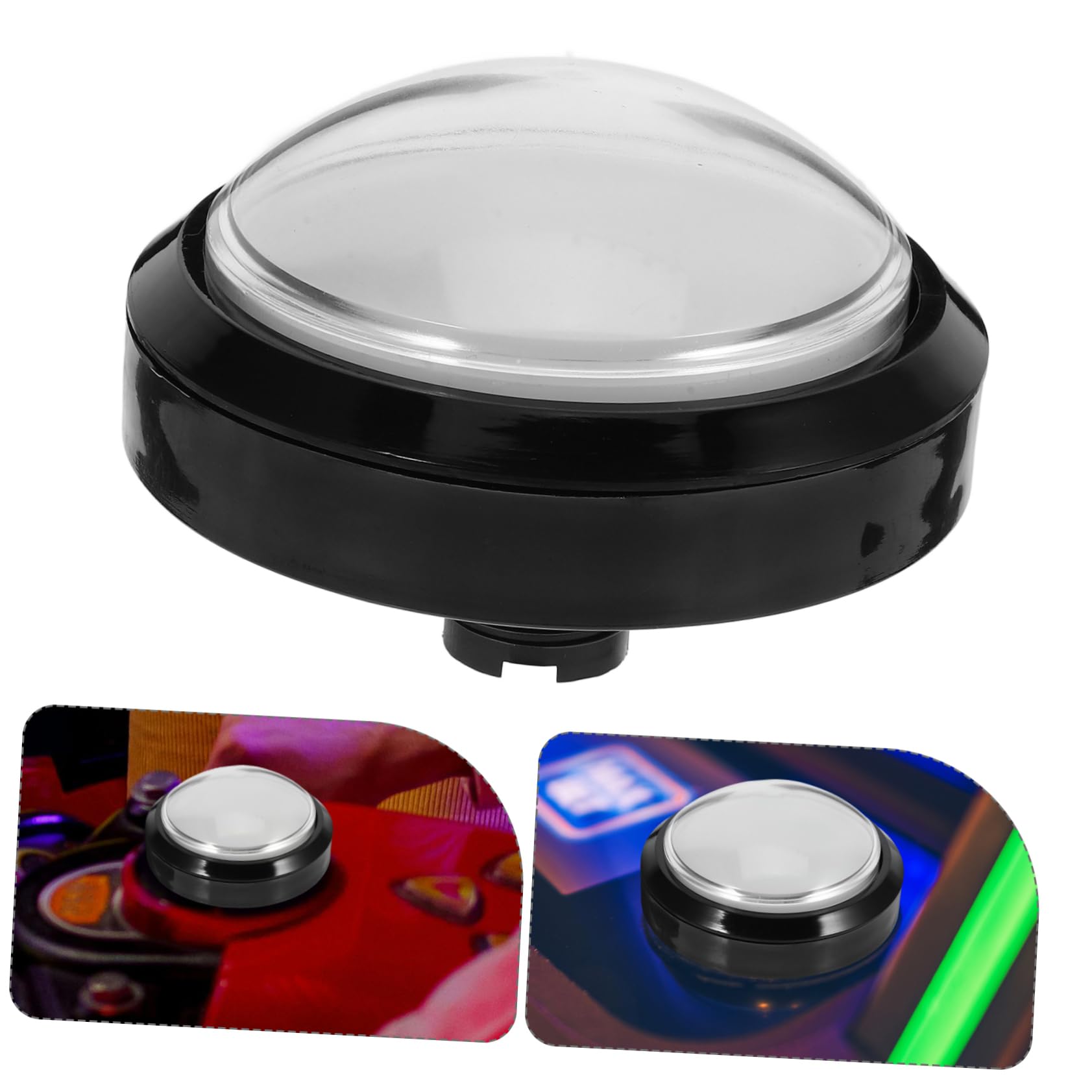 Replacement Push Button for Arcade Game Machines - Durable Plastic Gaming Button Accessory for DIY Repair & Custom Builds | Perfect for Arcade Cabinets, MAME Controllers & Retro Gaming Setups