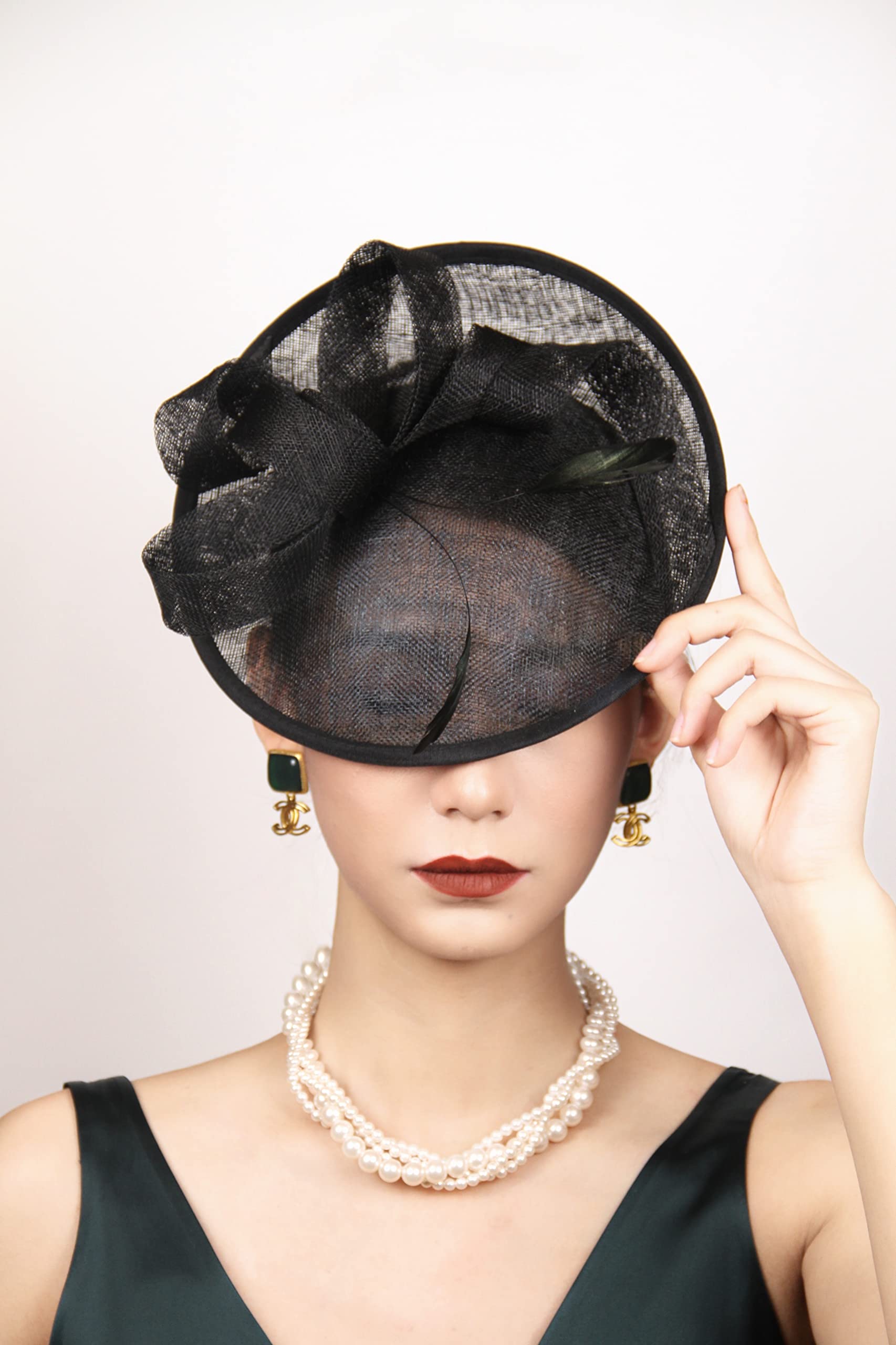 Elegant Sinamay Fascinators & Tea Hats for Women | Kentucky Derby, Wedding, Tea Party & Church Events | Stylish 2023 Headwear for Special Occasions