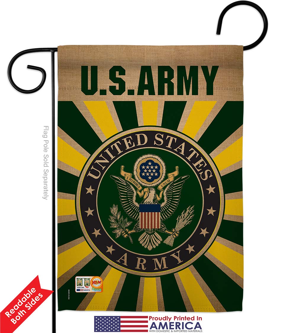 USA Made Double-Sided Military Garden Flag 28x40 Inch - Army Rangers Armed Forces Veteran Yard Banner, Patriotic Home Decor Gift for Memorial Day, Veterans Day & Outdoor Display