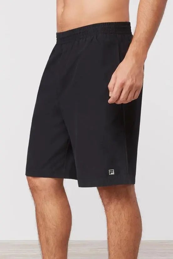 Fila Fundamental Tour Tennis Shorts for Men - Black | Comfortable & Breathable Athletic Shorts for Tennis, Running, Gym & Casual Wear