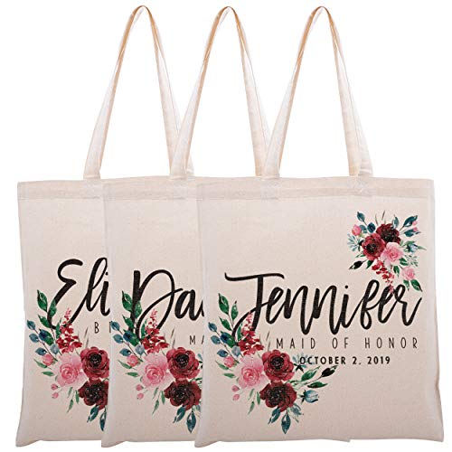 Custom Bachelorette Party Tote Bag - Personalized Bridal Shower Gift for Bride & Bridesmaids - Perfect for Beach Trips, Wine Tours & Girls' Getaways
