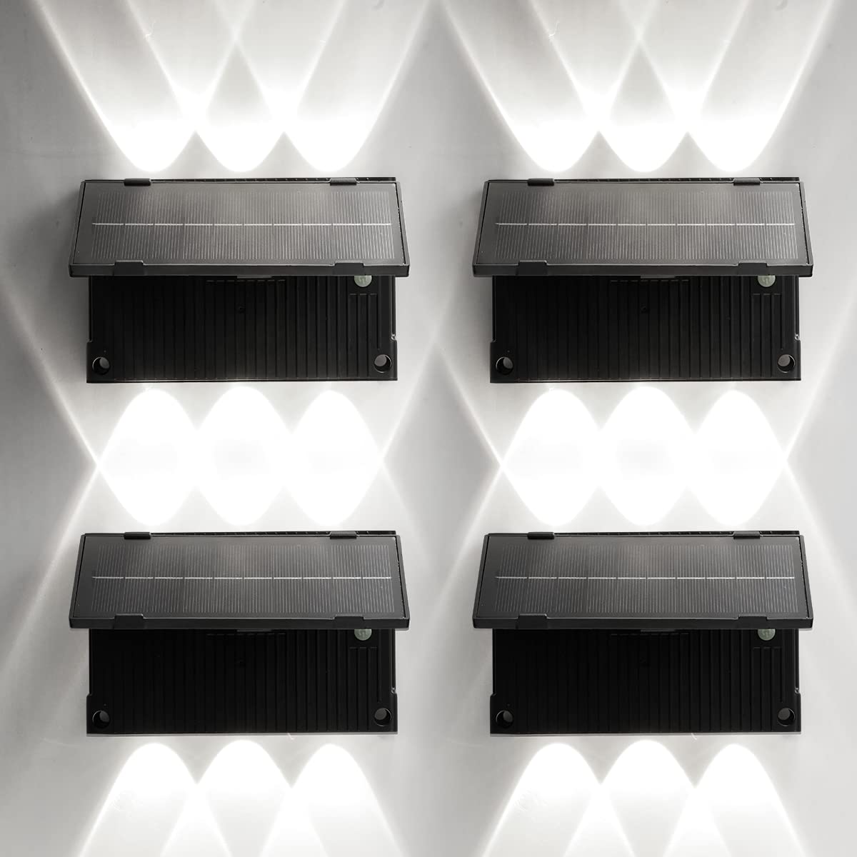 Solar Powered Outdoor Wall Lights - Waterproof IP65, LED with Reflector, 3 Lighting Modes - Perfect for Garden, Patio, Pathway, and Backyard Illumination