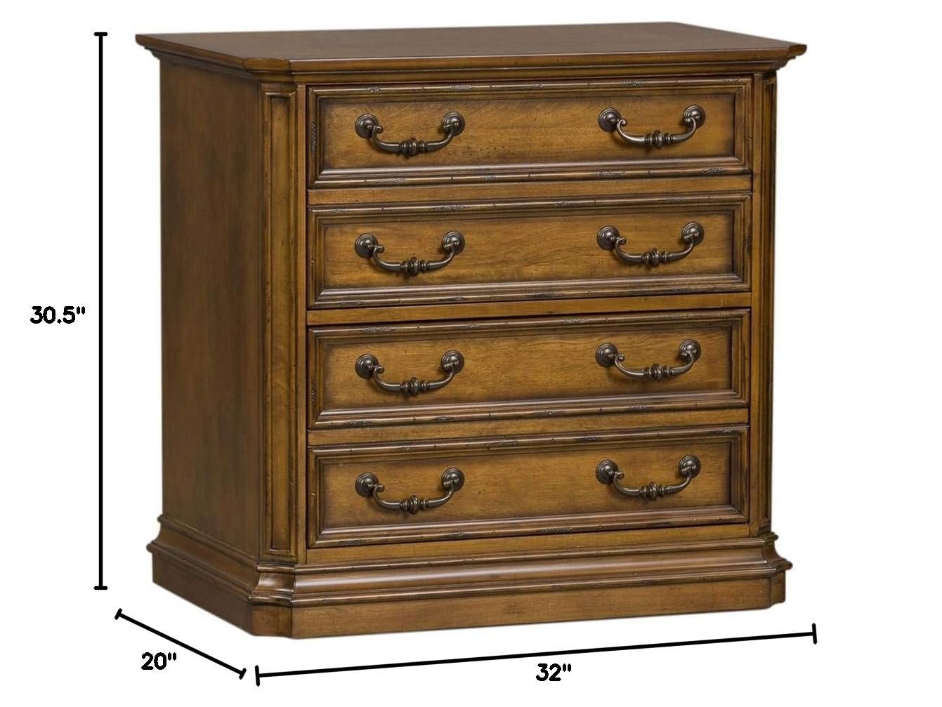Liberty Furniture Amelia Lateral File Cabinet - 2-Drawer Office Storage with Locking Mechanism for Home & Office Organization