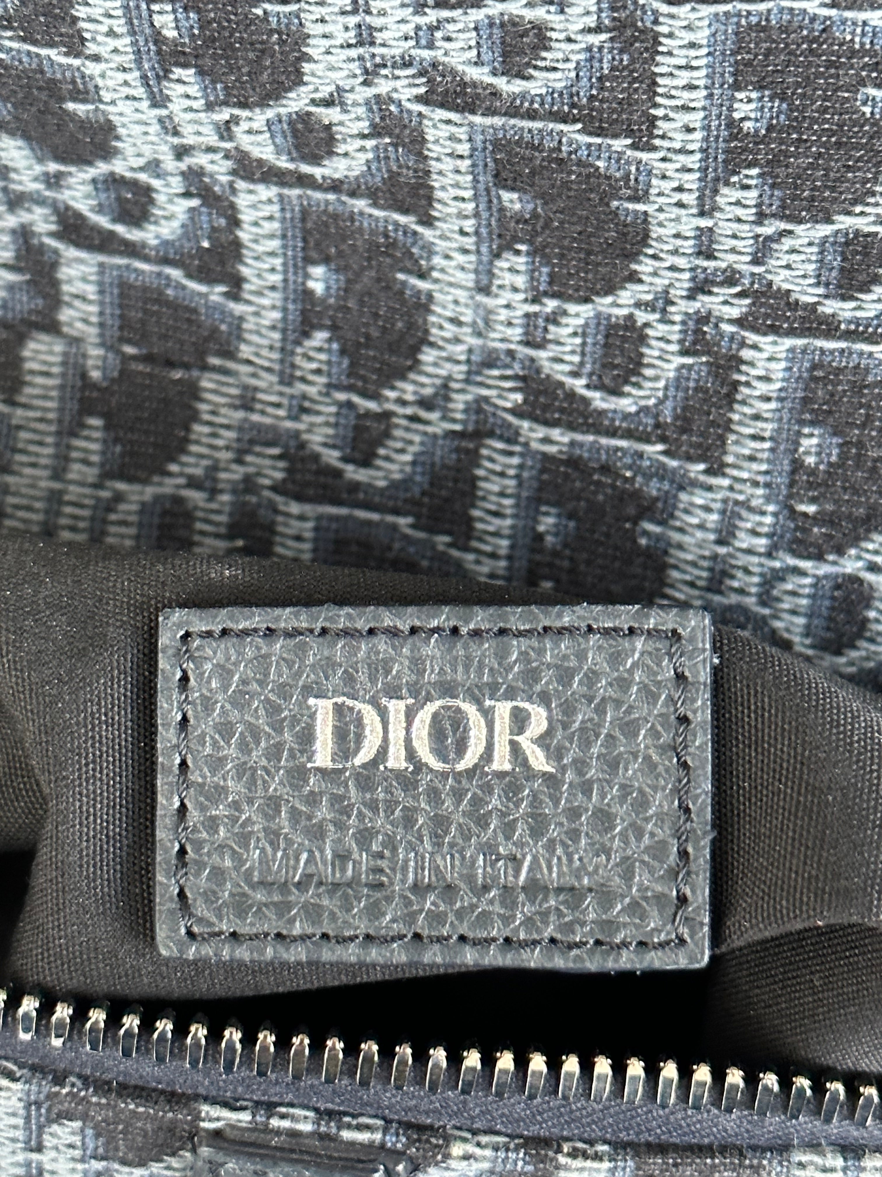 Dior Black & Blue Oblique Saddle Bag - Luxury Designer Crossbody Purse for Women | Perfect for Date Night, Parties & Everyday Use