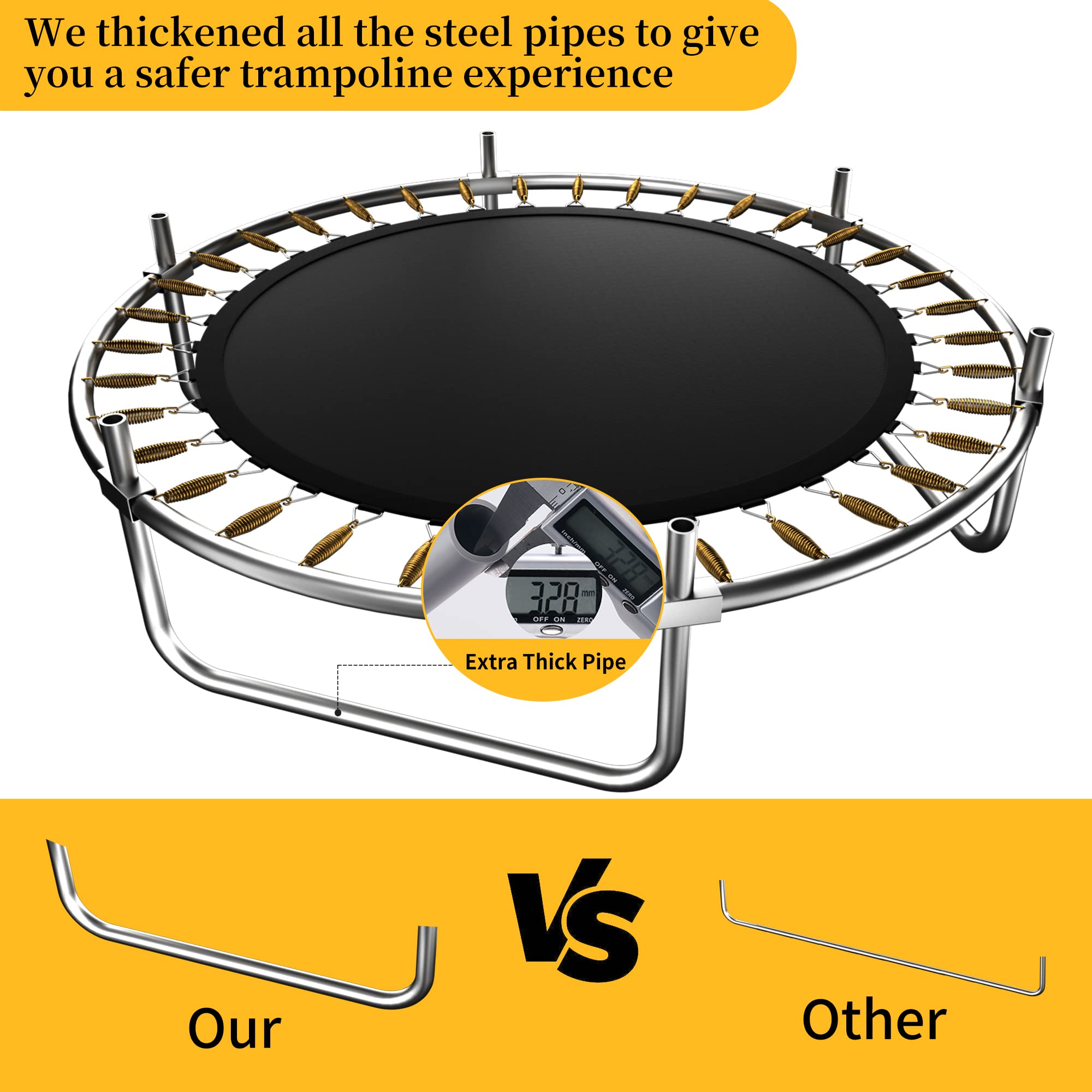 EL&IT 5FT Kids Trampoline with Safety Net - Indoor & Outdoor Toddler Trampoline for Ages 1-8, Round Mini Bouncer with Enclosure - Perfect Birthday Gift for Boys & Girls | Backyard Fun, Exercise, Playtime Activity