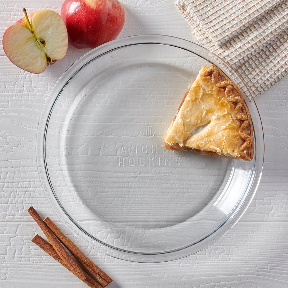 Premium Glass Pie Plate - 9 Inch Oven Safe & Dishwasher Safe Baking Dish for Homemade Pies, Tarts & Quiches - Perfect for Thanksgiving, Christmas & Family Gatherings