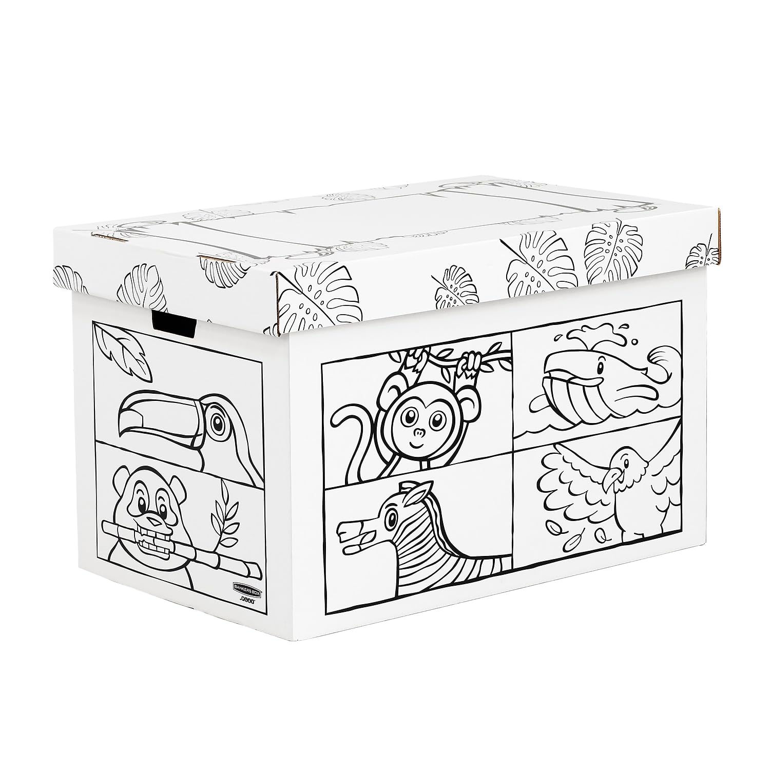 Bankers Box At Play Colorful Animal Toy Storage Box - Organize Kids' Toys, Books & Crafts for Playrooms & Bedrooms