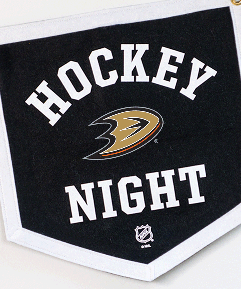 Custom NHL Hockey Night Camp Flag - Personalized Team Logo & Colors | NHL x Oxford Pennant | Perfect for Tailgating, Game Day Decor & Fan Cave Display