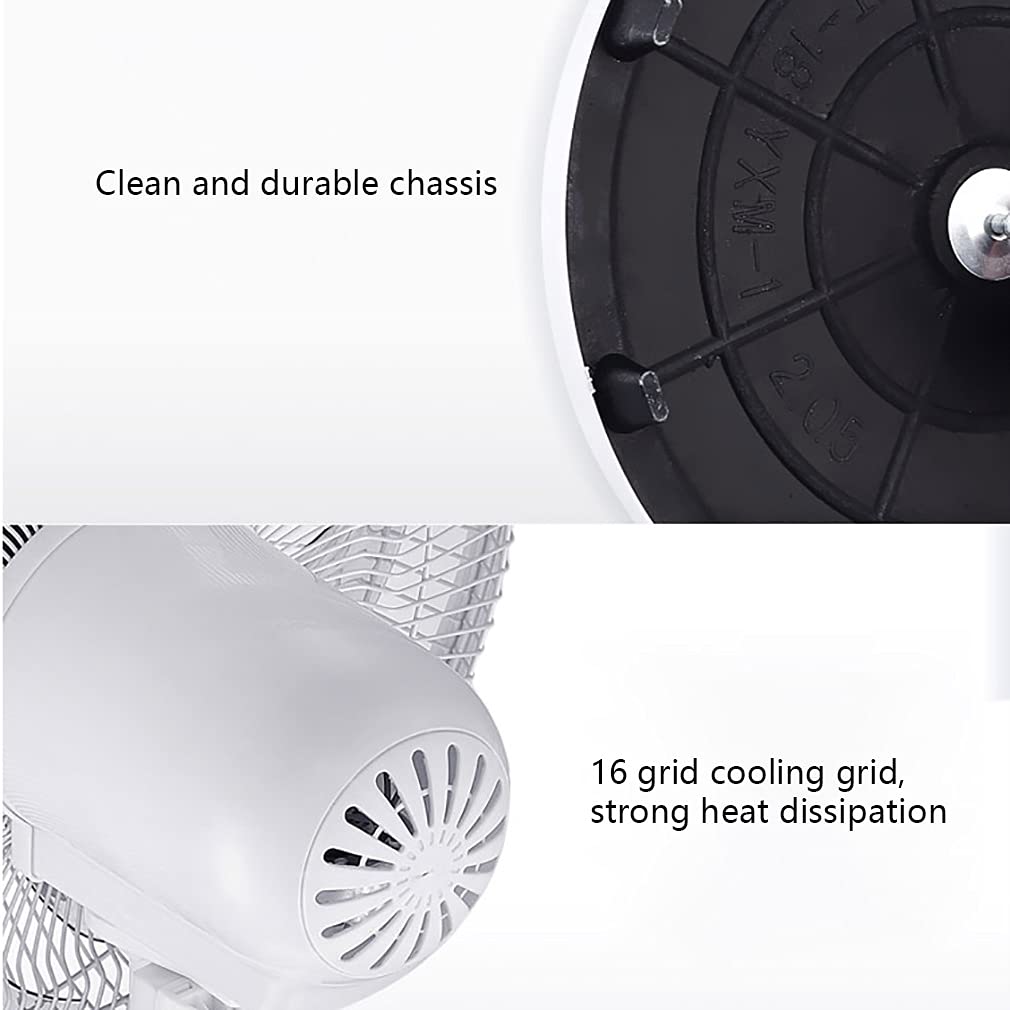 60W Stand Floor Silent Oscillating Fan with Remote - 3 Speed Adjustable Height & Tilt for Bedroom, Living Room & Office Cooling
