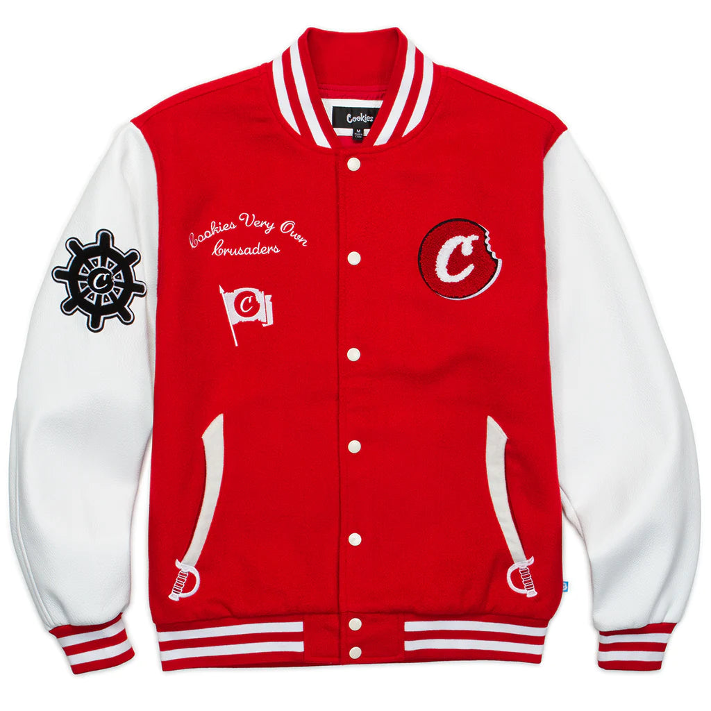 Cookies CRUSADERS Letterman Jacket - Vintage Style Varsity Jacket for Men & Women - Perfect for Casual Wear, Sports Events & Street Fashion
