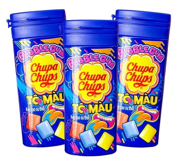 Chupa Chups Bubble Gum - 3 Pack (81g Total) | Long-Lasting Fruity Flavor | Perfect for Parties, Gifts & Bubble Blowing Fun | Imported Candy from Spain
