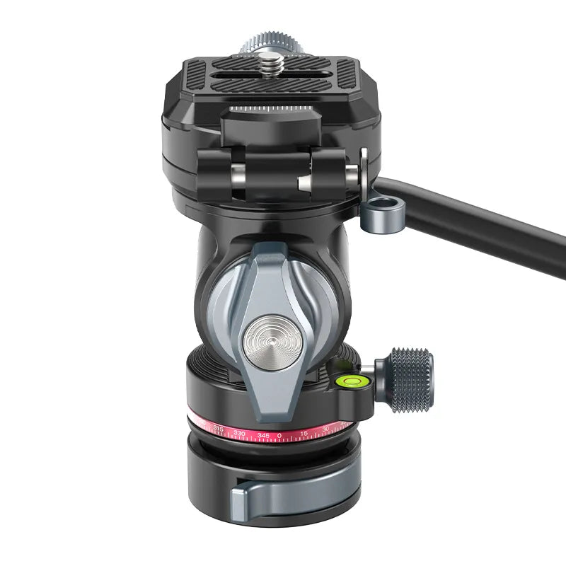 Ulanzi U 190 Pro Fluid Video Head Tripod Mount - Professional 360° Smooth Pan/Tilt Head for DSLR Camera, Smartphone, Action Cam - Perfect for Vlogging, Travel Filming & Live Streaming