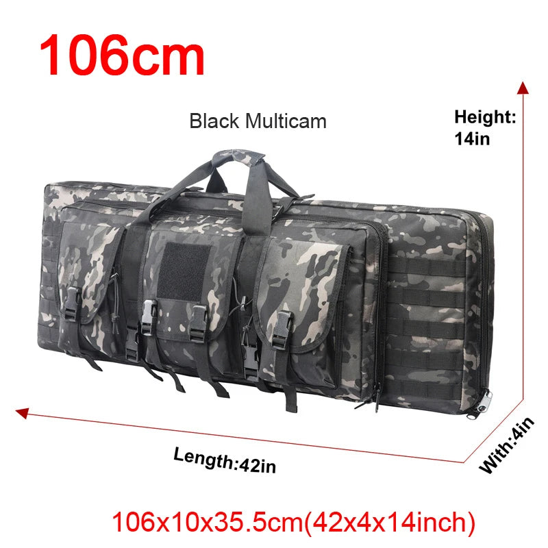 Tactical Double Rifle Case - Durable Waterproof Gun Bag for Hunting & Shooting Range - Perfect for Outdoor Adventures & Firearm Storage
