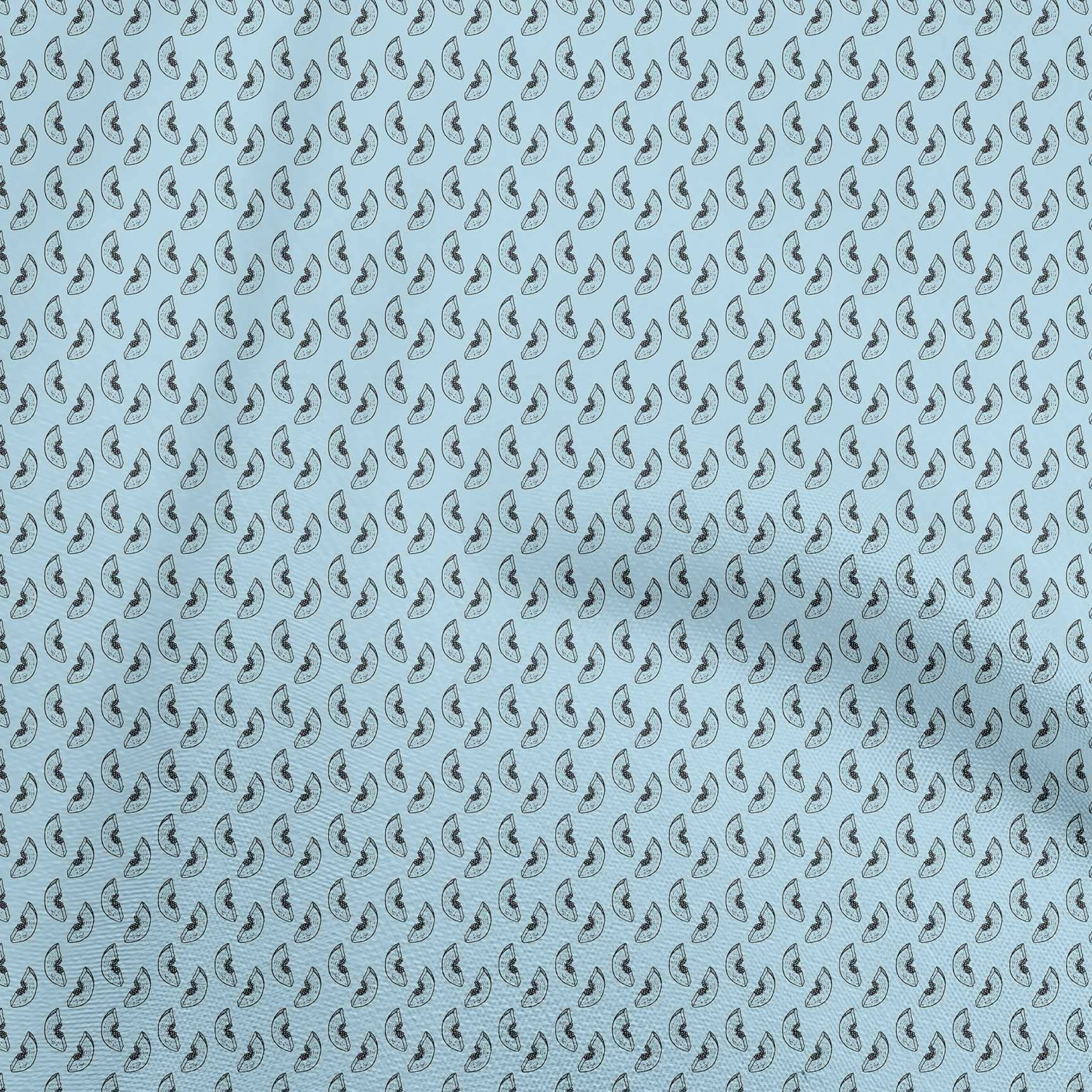 Premium Light Blue Polyester Spandex Fabric - 56