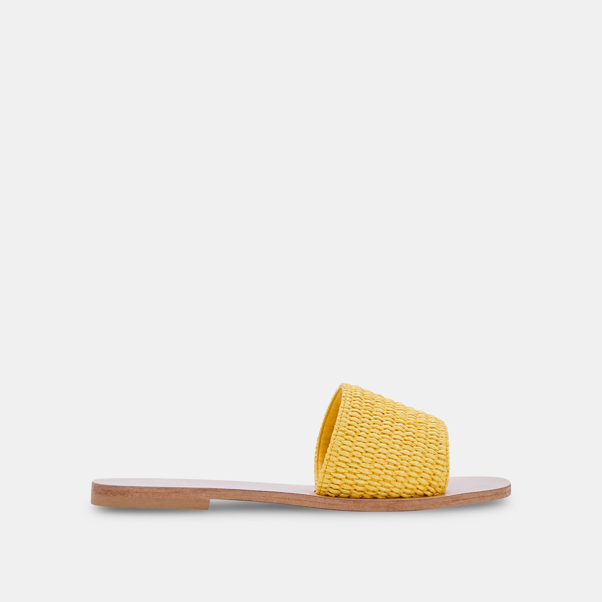 BELLE Women's Yellow Raffia Sandals - Comfortable Summer Beach Sandals for Women, Casual Walking Shoes, Perfect for Vacation, Poolside, and Outdoor Activities