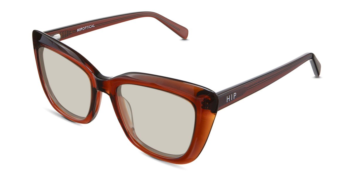 LESA Women's Prescription Tinted Glasses - Stylish & UV Protection for Reading, Driving & Outdoor Activities