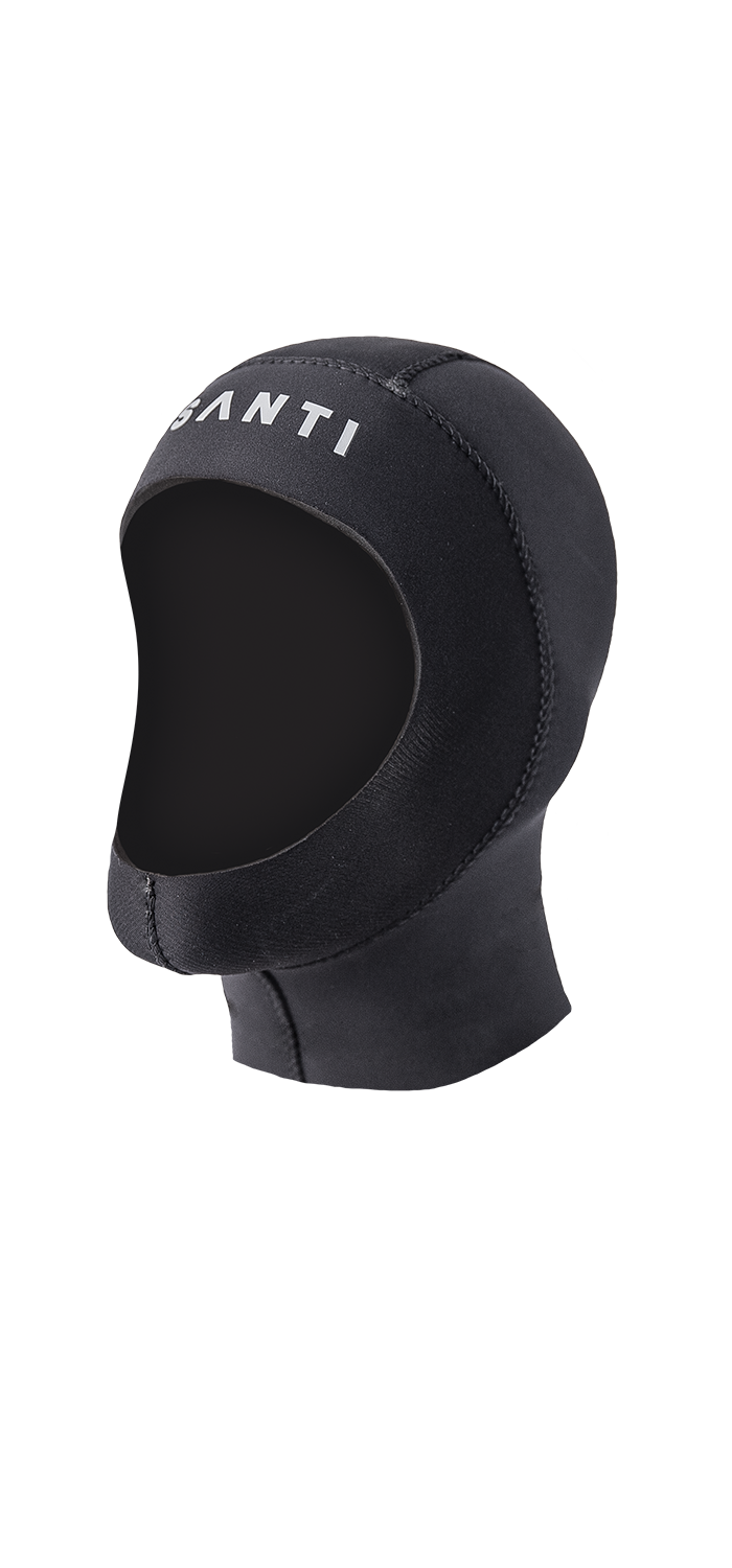 Santi Dive Hood 7mm Neoprene Scuba Diving Hood for Cold Water - Warm & Comfortable Snorkeling, Spearfishing & Freediving Gear