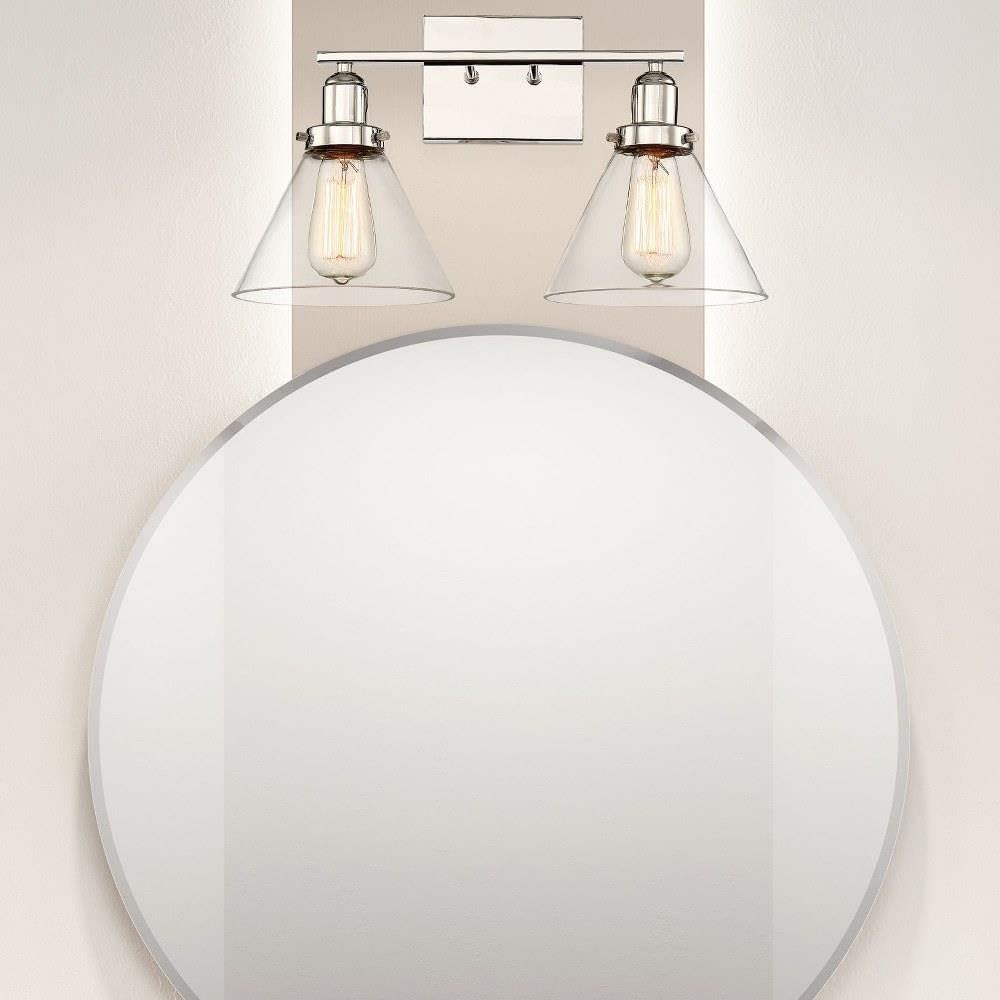 Farmhouse Style 2-Light Bath Bar - Vintage Industrial Design - 10