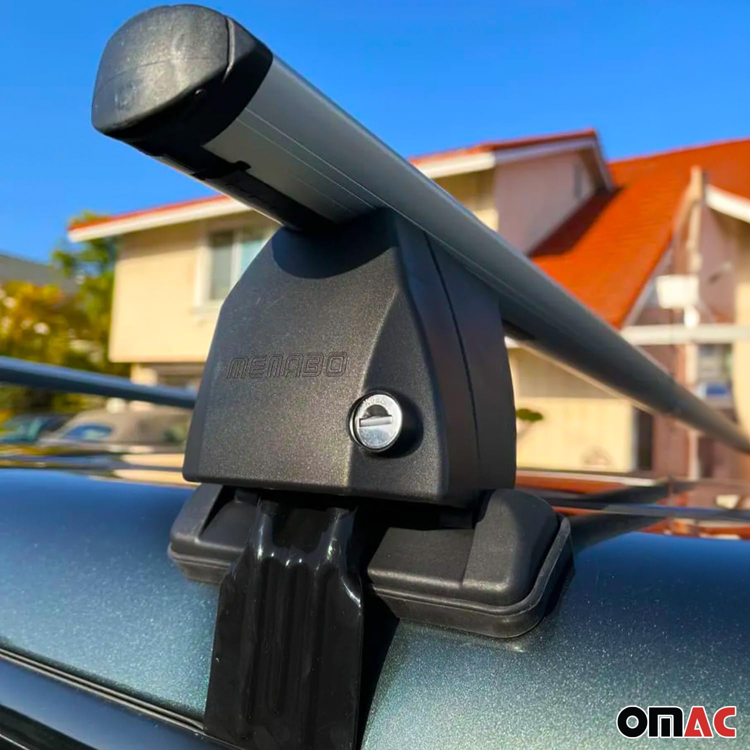 OMAC Universal Roof Rack Cross Bars - 2-Piece Aluminum Cargo Carrier for Hyundai Elantra 2017-2025 (Gray) | Perfect for Road Trips, Camping Gear & Outdoor Adventures