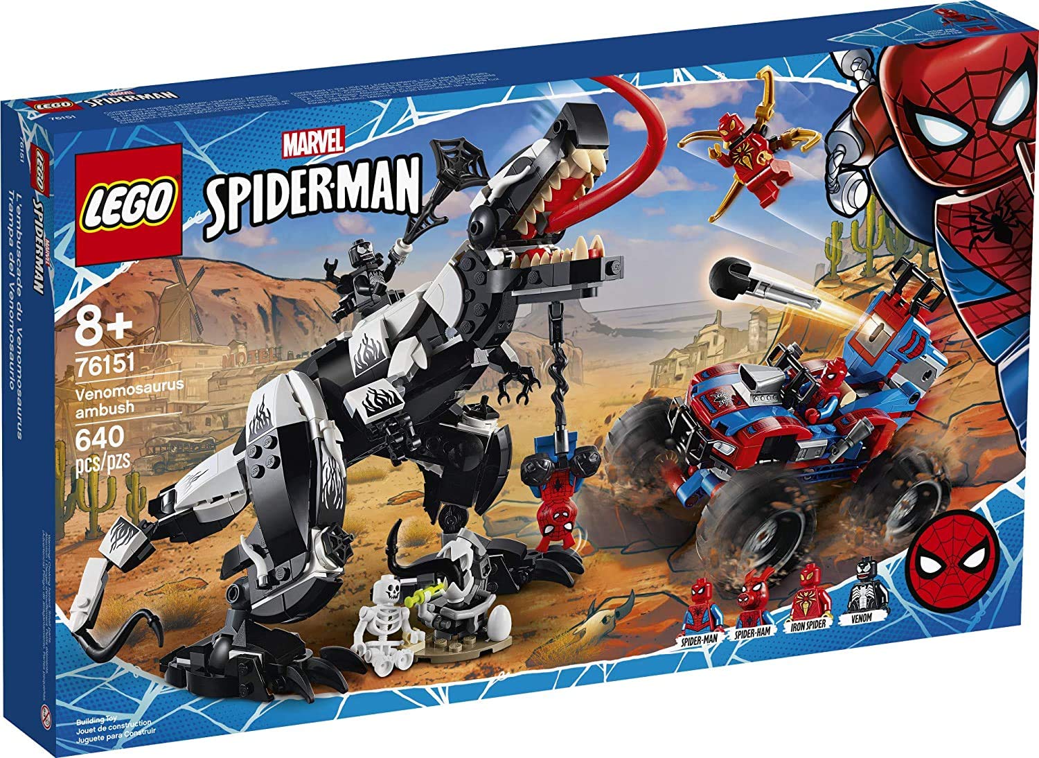 LEGO Marvel Spider-Man Venomosaurus Ambush 76151 Building Kit - 640-Piece Superhero Construction Set with Spider-Man & Venom Minifigures | Perfect Birthday Gift for Kids, Creative Play & Marvel Action Scenes