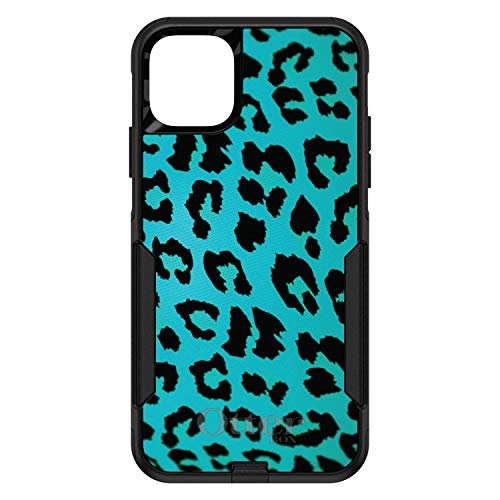 Teal Black Leopard Skin Spots On Black Case