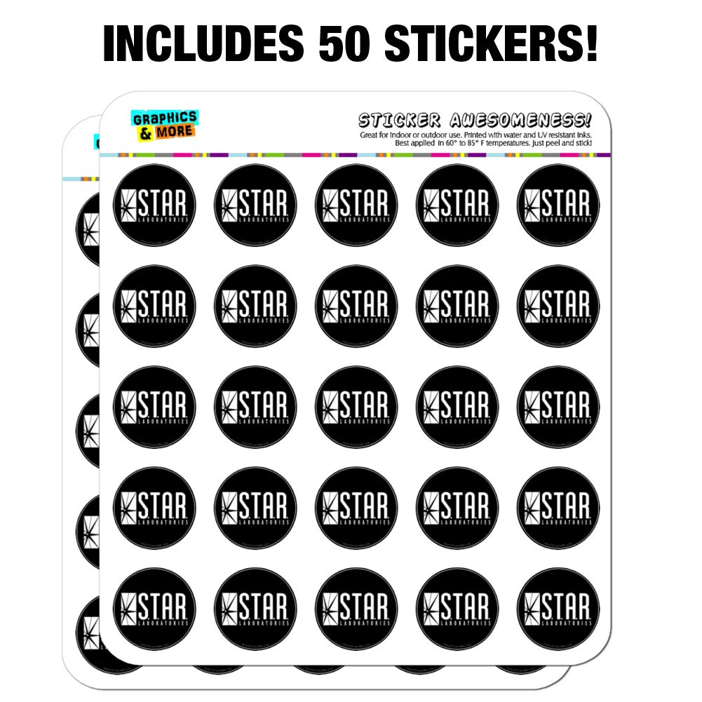 The Flash TV Series Star Labs Logo Planner Calendar Stickers - Scrapbooking, Journaling, DIY Craft Supplies for Fans & Collectors