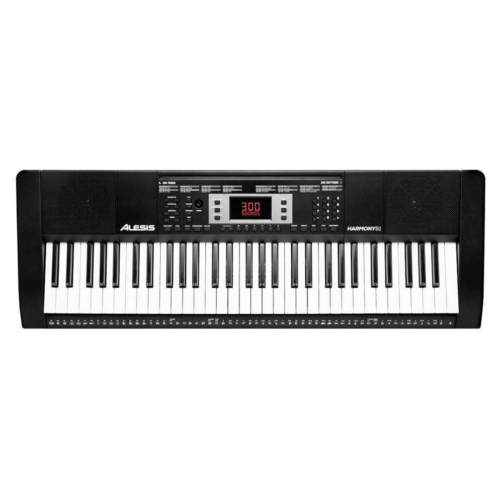 Alesis Harmony 61-Key Digital Piano Keyboard Bundle with Headphones, Adjustable Bench, Sustain Pedal & Built-in Speakers - Perfect for Beginners, Home Practice & Music Lessons