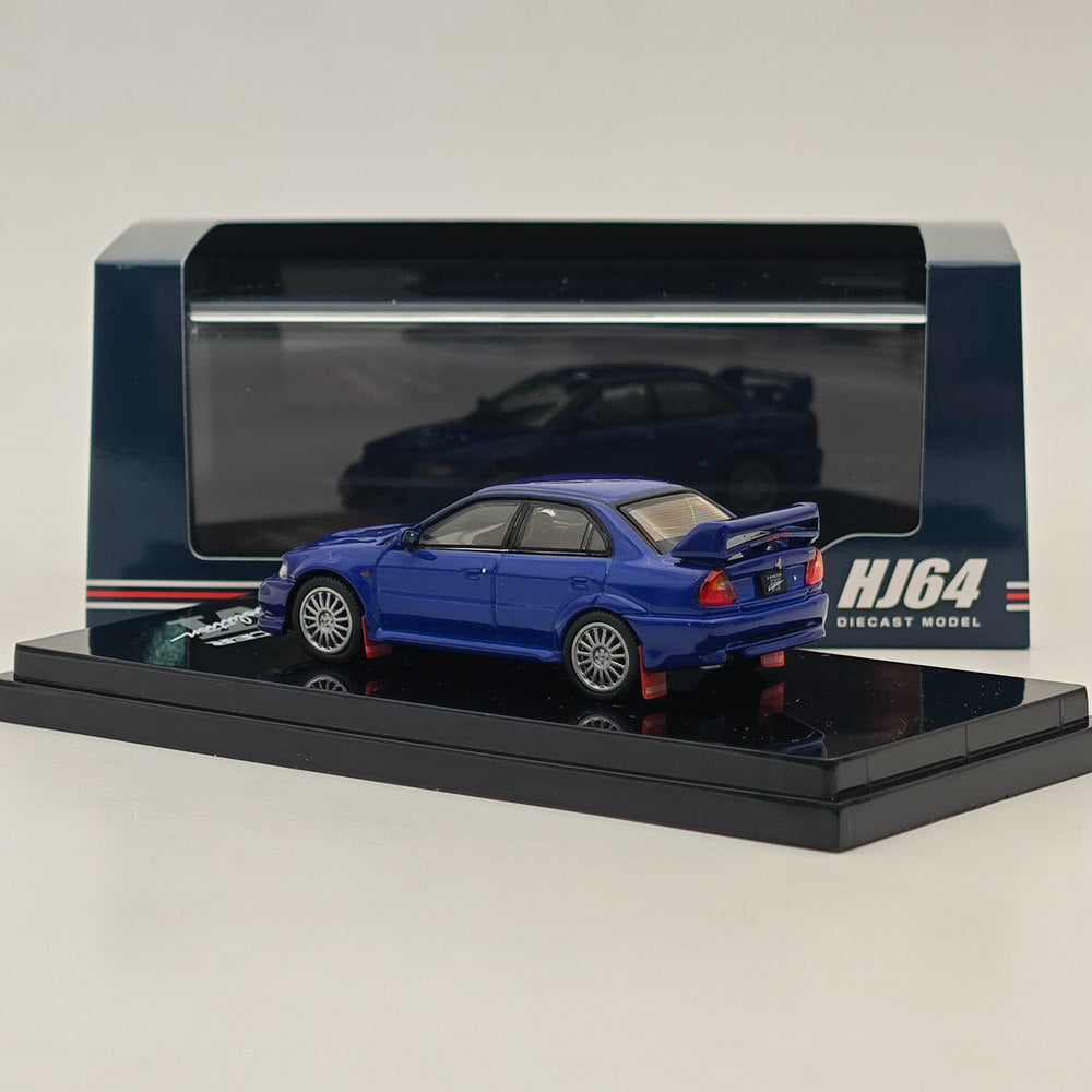 1/64 Scale Mitsubishi Lancer Evo VI GSR (CP9A) 1999 Model Diecast Car - Hobby Japan HJ642033ABLP Blue | Collectible Miniature Vehicle for Display & Racing Simulation