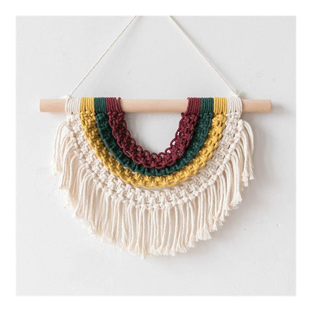 Hand-Woven Macrame Wall Hanging Boho Tapestry - Creative Home Decor for Women's Cake Shop, Living Room & Bedroom Wall Art - Perfect for Boho Chic, Wedding & Nursery Decorations