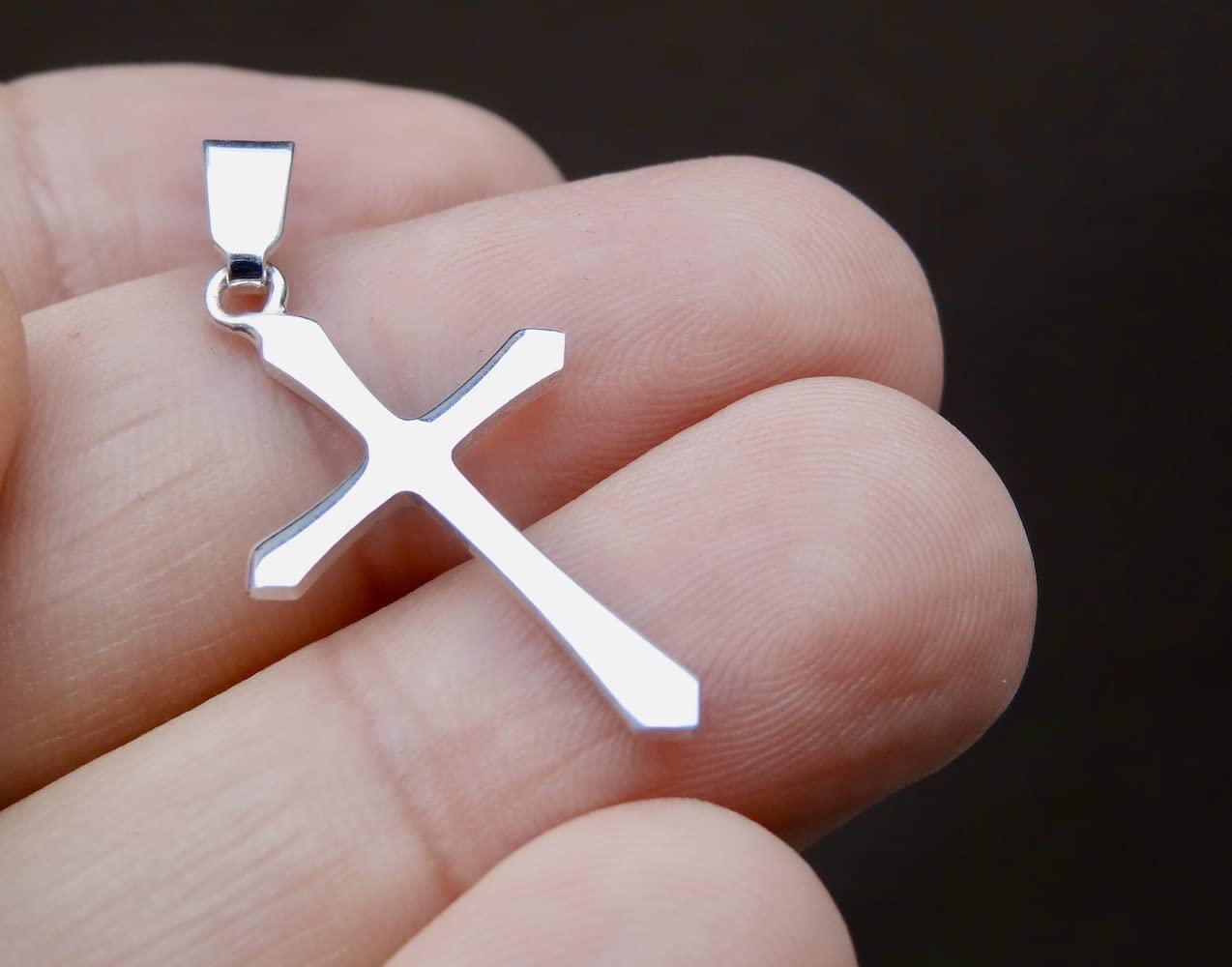 925 Sterling Silver Cross Pendant Necklace for Men & Women - Religious Jewelry Gift for Baptism, Confirmation & Everyday Wear