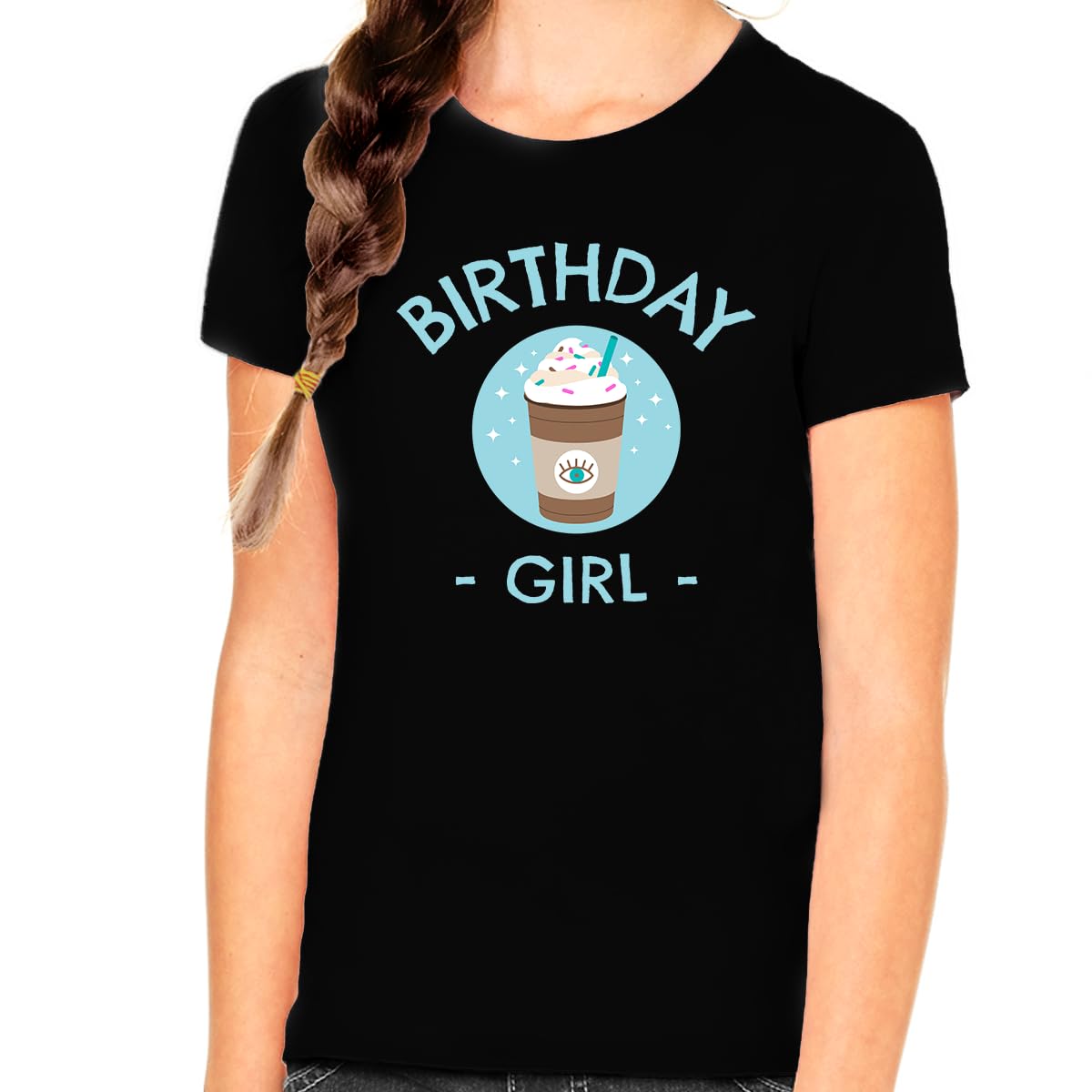Birthday Girl Shirt - Cute Birthday Outfit for Girls with Ice Drink Design - Perfect Birthday Gift for Parties & Celebrations