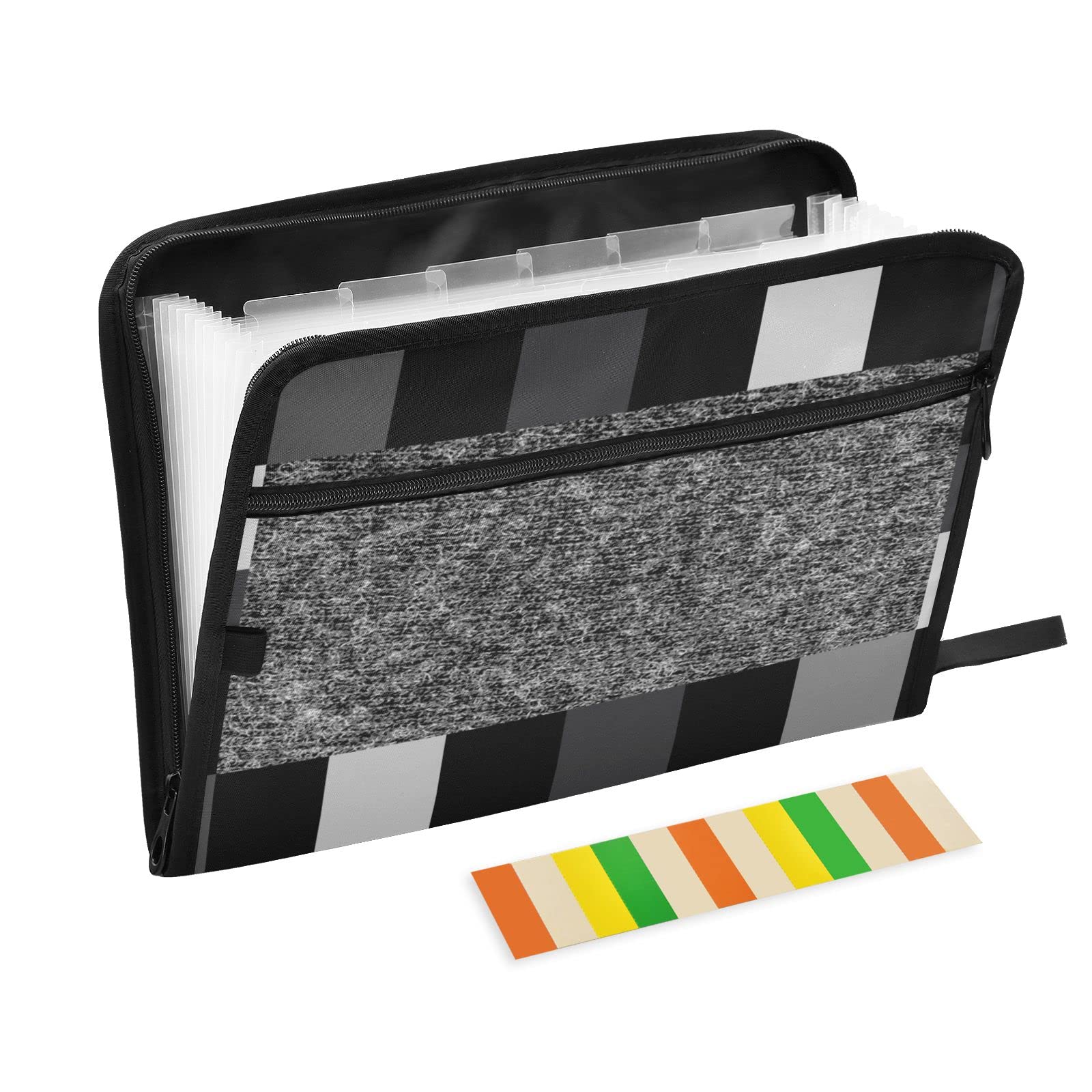 13-Pocket Expanding File Organizer with Labels - Portable Document Folder for Office, Home & School - Letter, Receipt & Bill Storage - Perfect for Organizing Papers, Taxes & Important Documents