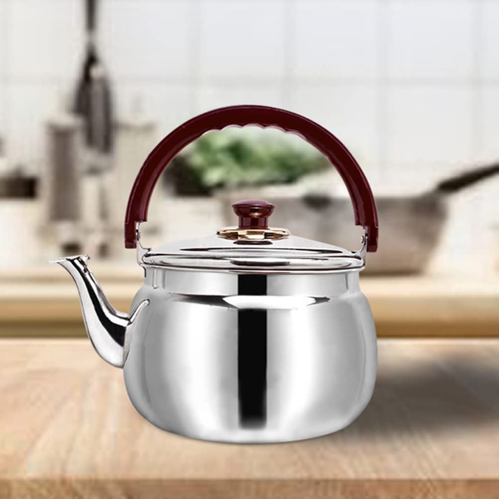 Wakauto Stainless Steel Whistling Tea Kettle - Ceramic Stovetop Teapot with Loud Whistle for Gas & Electric Stoves - Perfect for Home, Office & Outdoor Camping