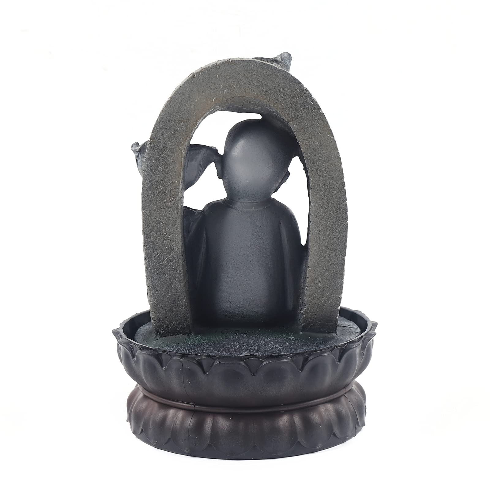 Simple Buddha Decor Waterscape Feng Shui Ornament - Zen Meditation Home & Office Decor, Perfect for Desk, Living Room, Bedroom - Relaxing Indoor Water Fountain for Stress Relief & Positive Energy