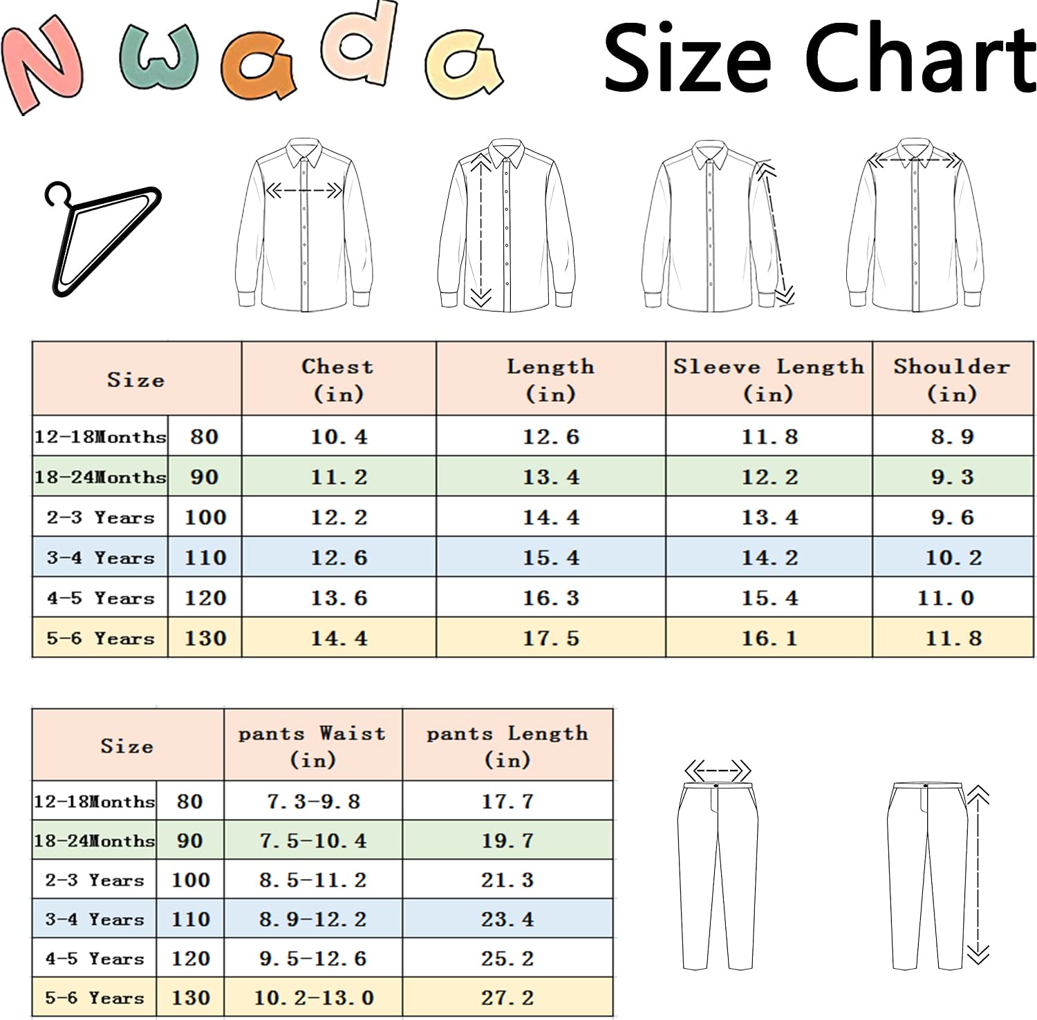 NWADA Boys Dress Suits for Toddlers & Infants - Formal Shirt, Pants & Bow Tie Set (12M-6Y) | Perfect for Weddings, Parties & Special Occasions