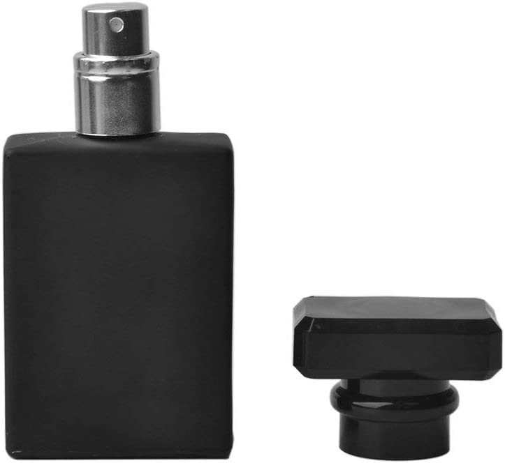 Hunky Dory 30ml Empty Black Glass Perfume Bottles with Metal Pump - Refillable Spray Bottles for DIY Perfume, Essential Oils, Rose Water - Travel Size, Gift Packaging, Home & Beauty Use