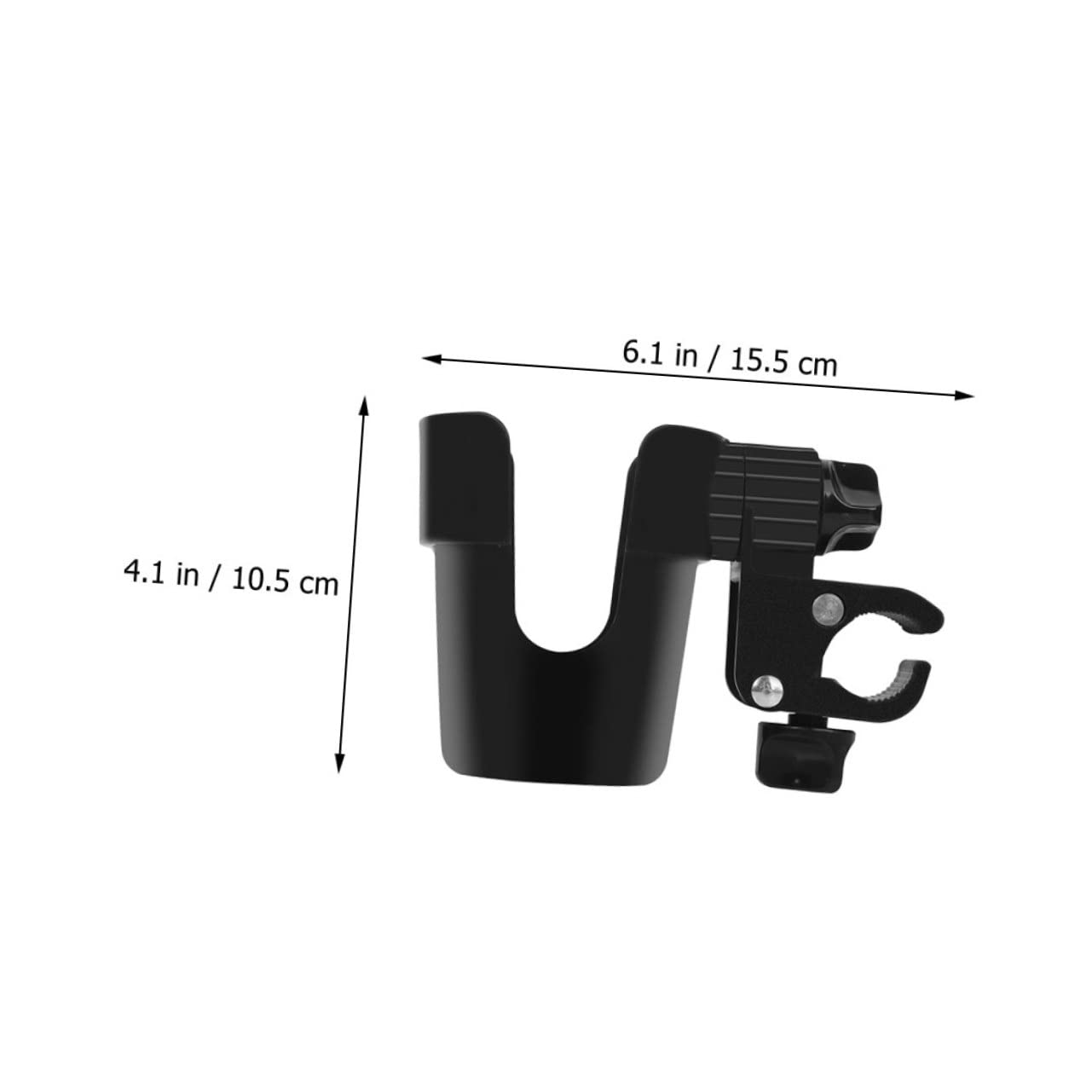 VICASKY 5-Pack Black ABS Bottle Holder for Bikes, Strollers & Cruisers - Secure Water Bottle & Milk Cup Storage for Cycling, Walking & Outdoor Activities