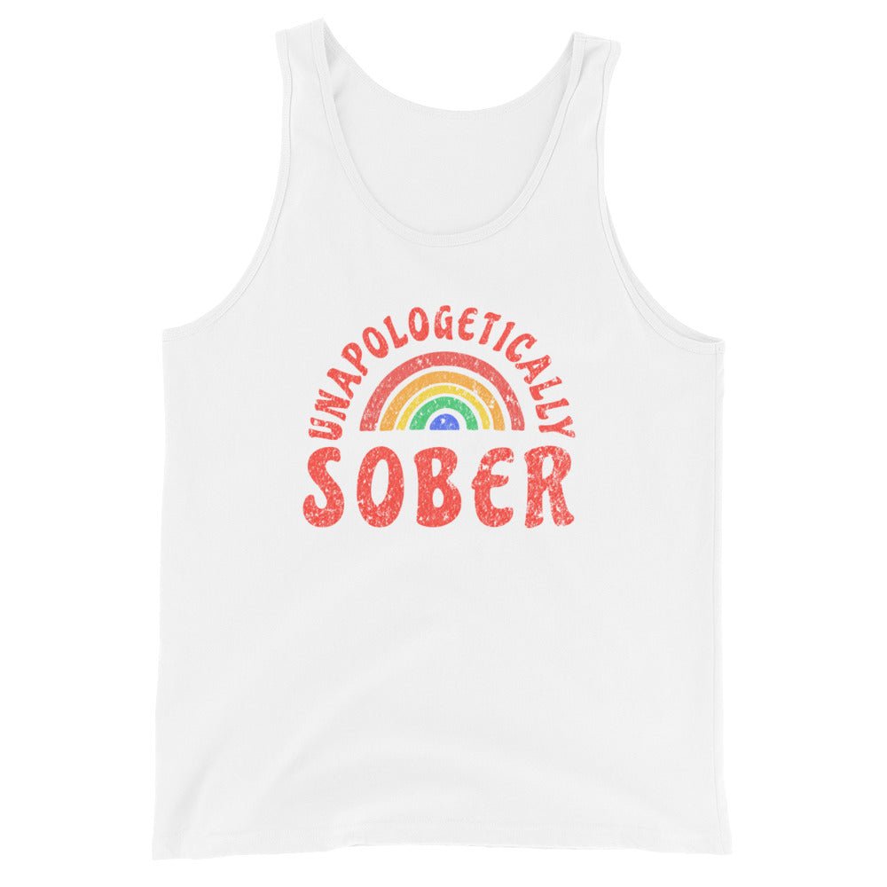 Unapologetically Sober Classic Men's Tank Top - Comfortable Breathable Summer Muscle Shirt for Gym, Workout & Casual Wear