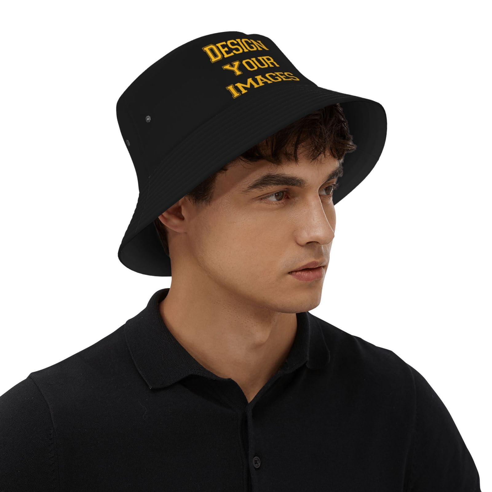 Custom Bucket Hats for Men - Personalized & Embroidered Design Your Own Hat - Summer Sun Protection & Outdoor Activities