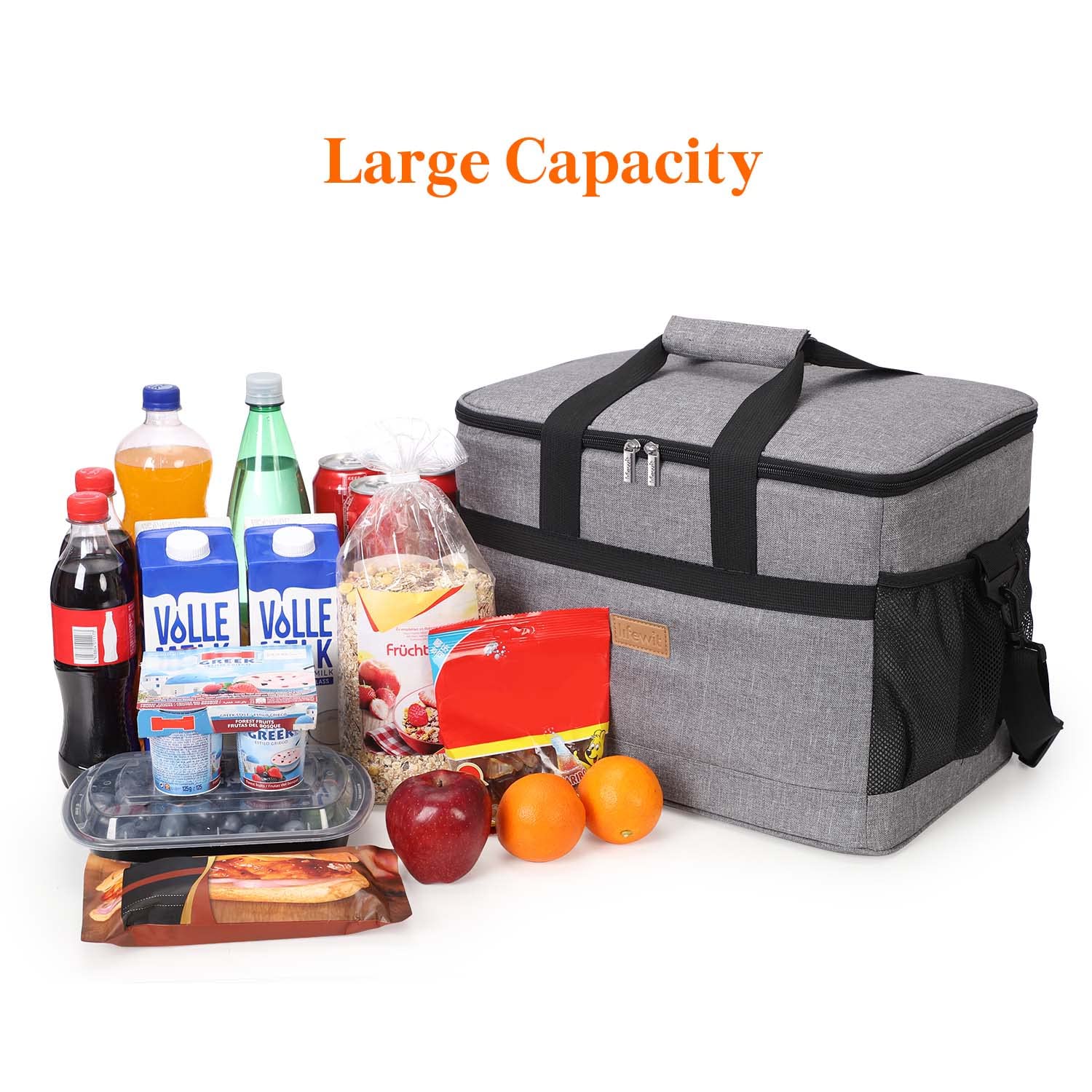 Lifewit Collapsible Insulated Cooler Bag - 50 & 40 Can Capacity, Leakproof Soft Tote for Camping, BBQ, Picnics, Beach Trips, and Family Outdoor Adventures