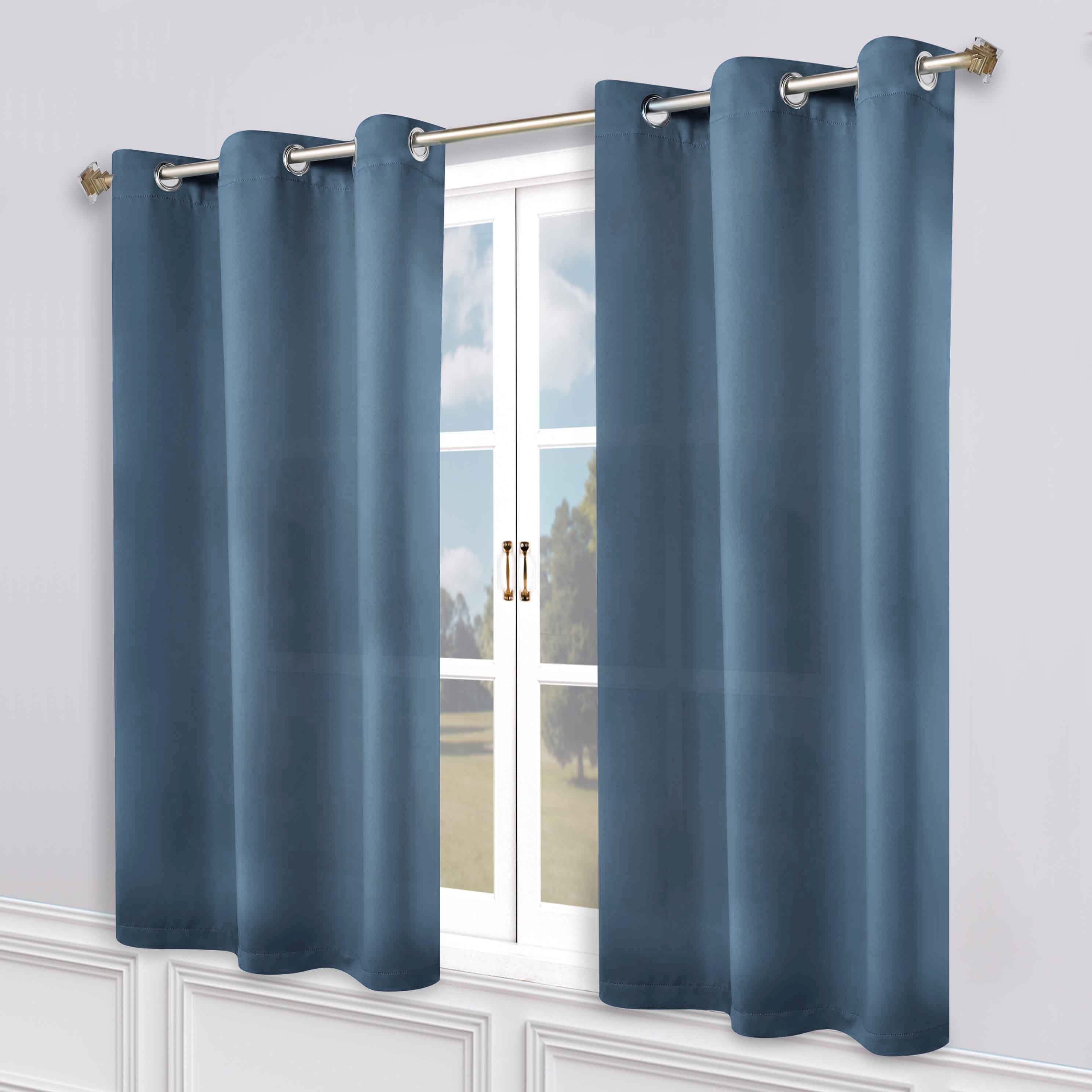 Premium Blackout Curtains Set of 2 - 100% Room Darkening, Machine Washable & Noise Reducing for Bedroom, Nursery & Home Theater
