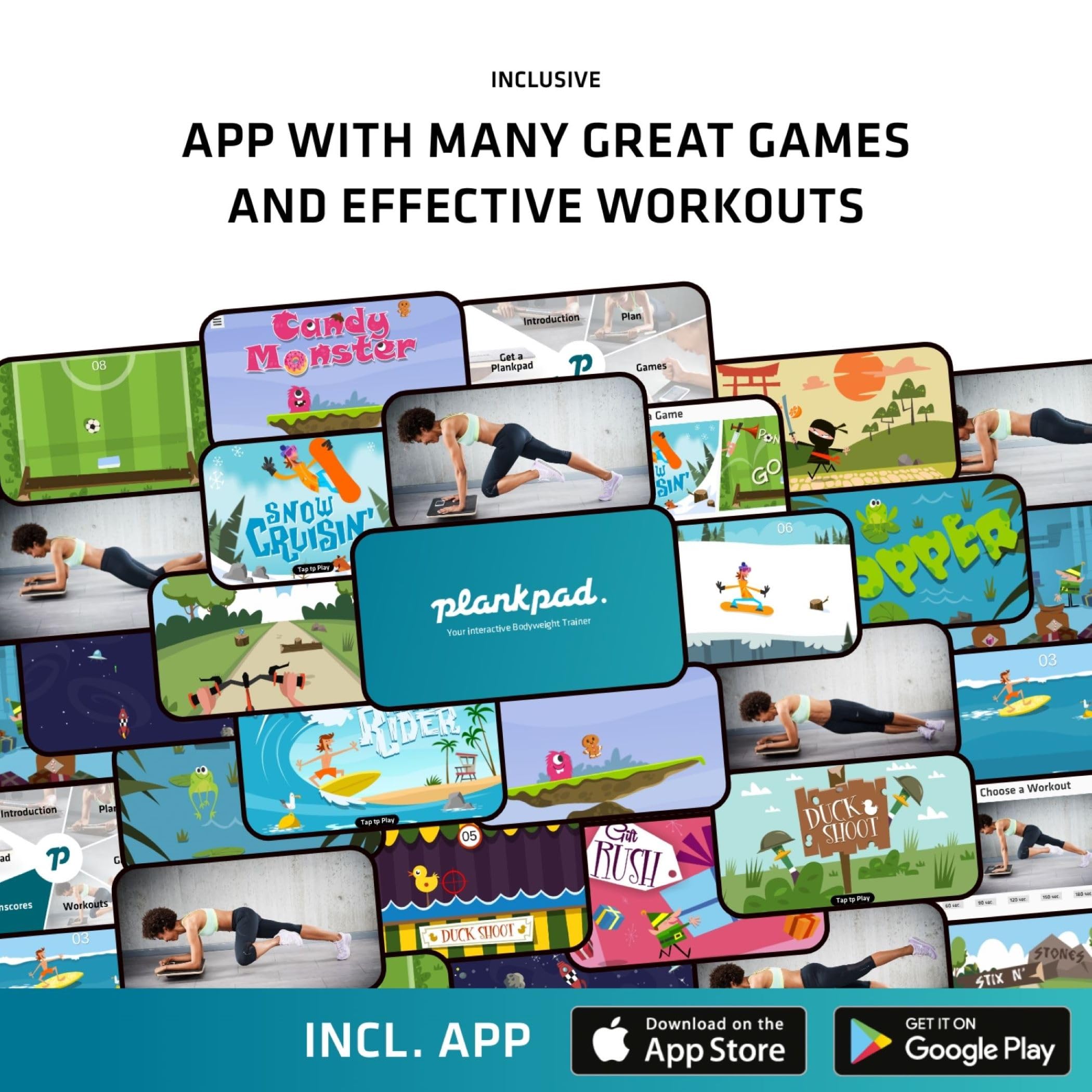 Plankpad PRO - Core Fitness Balance Board with Free iOS/Android App & 10 Interactive Games - Dynamic Abs Workout & Full-Body Training - Only 3 Minutes Daily - Perfect for Home Gym, Office Workouts & Rehabilitation Exercises