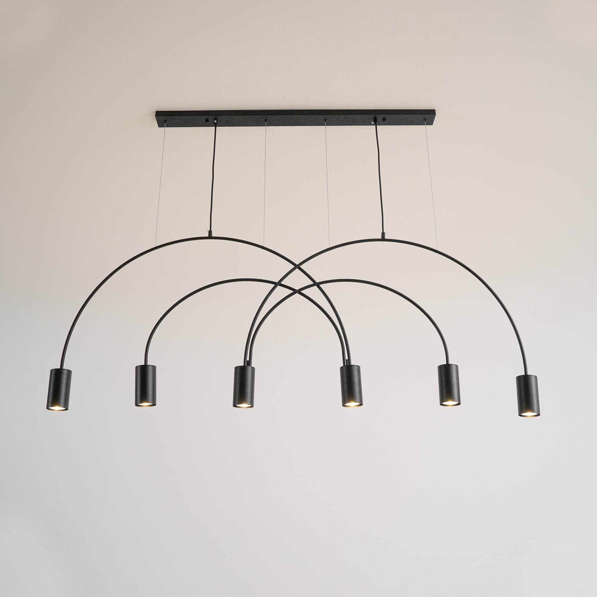 Modern Arcs Pendant Light - Sleek Contemporary Hanging Fixture for Kitchen Island, Dining Room, or Bedroom Lighting